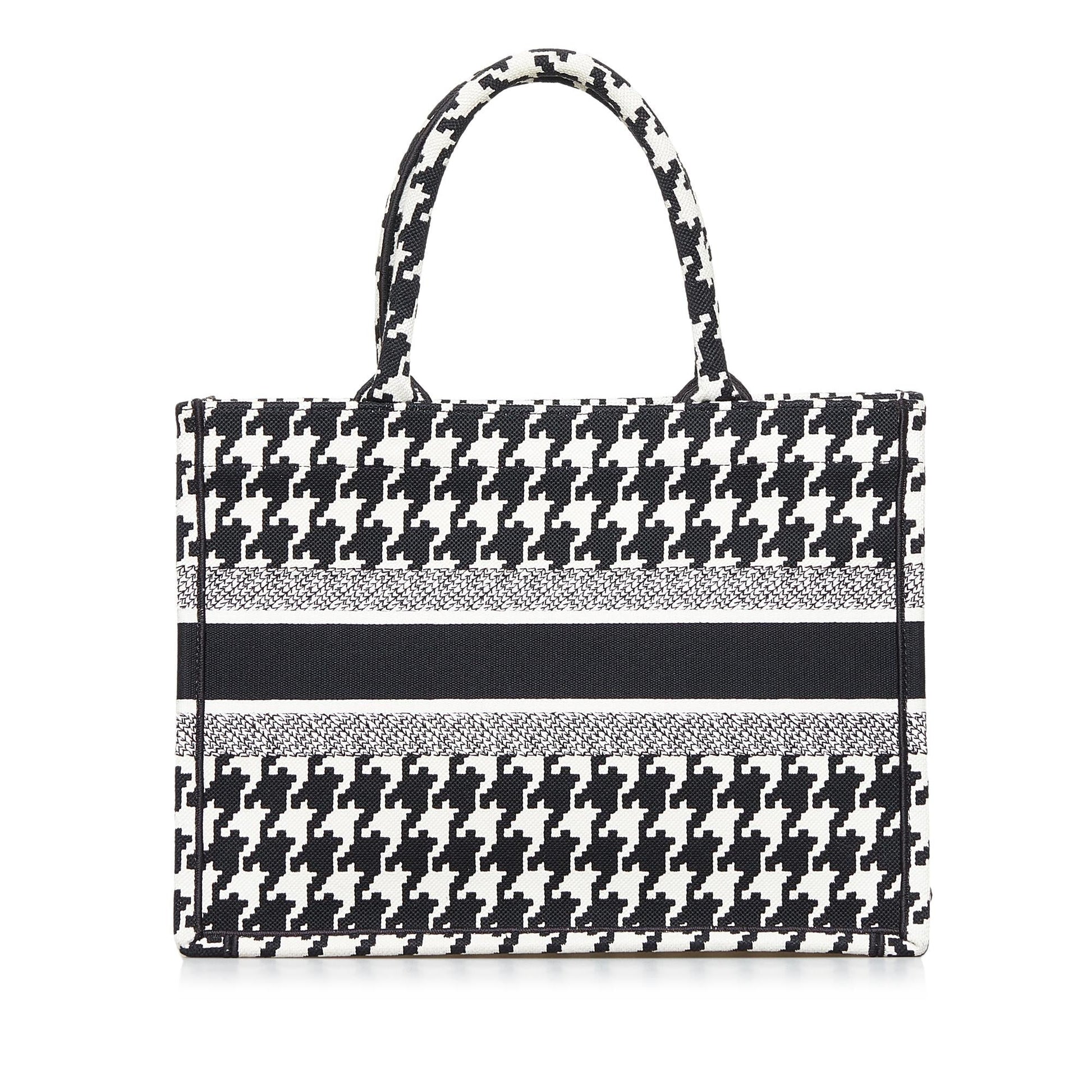 Dior Macro Houndstooth Book Tote Shg Fmpyvr Medium Tote Bag