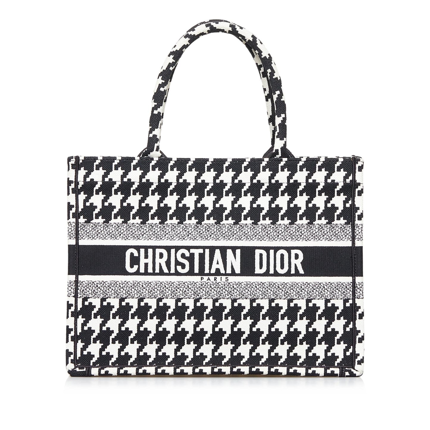 Dior Macro Houndstooth Book Tote Shg Fmpyvr Medium Tote Bag
