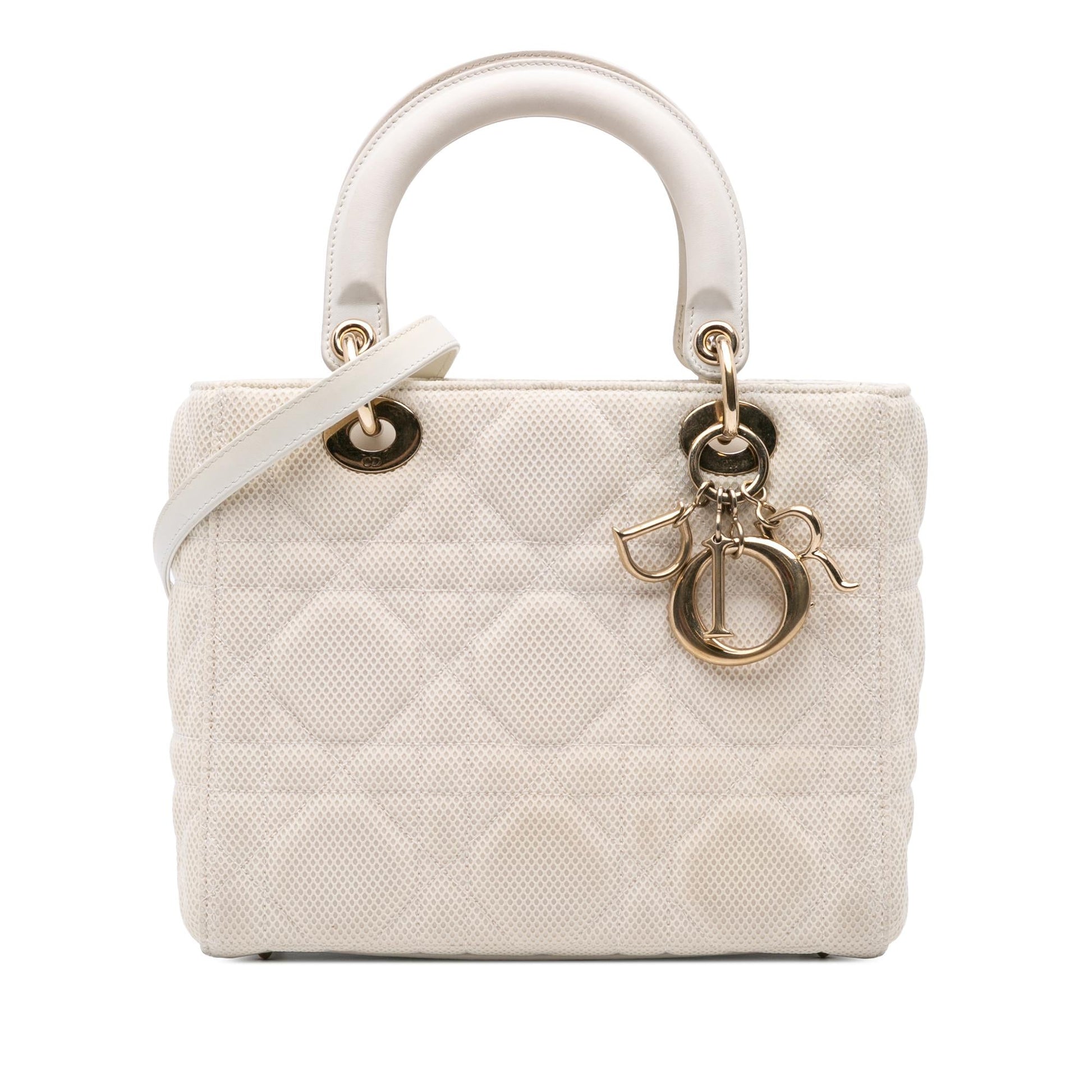 Dior Mesh Cannage Lady Satchel Bag Medium