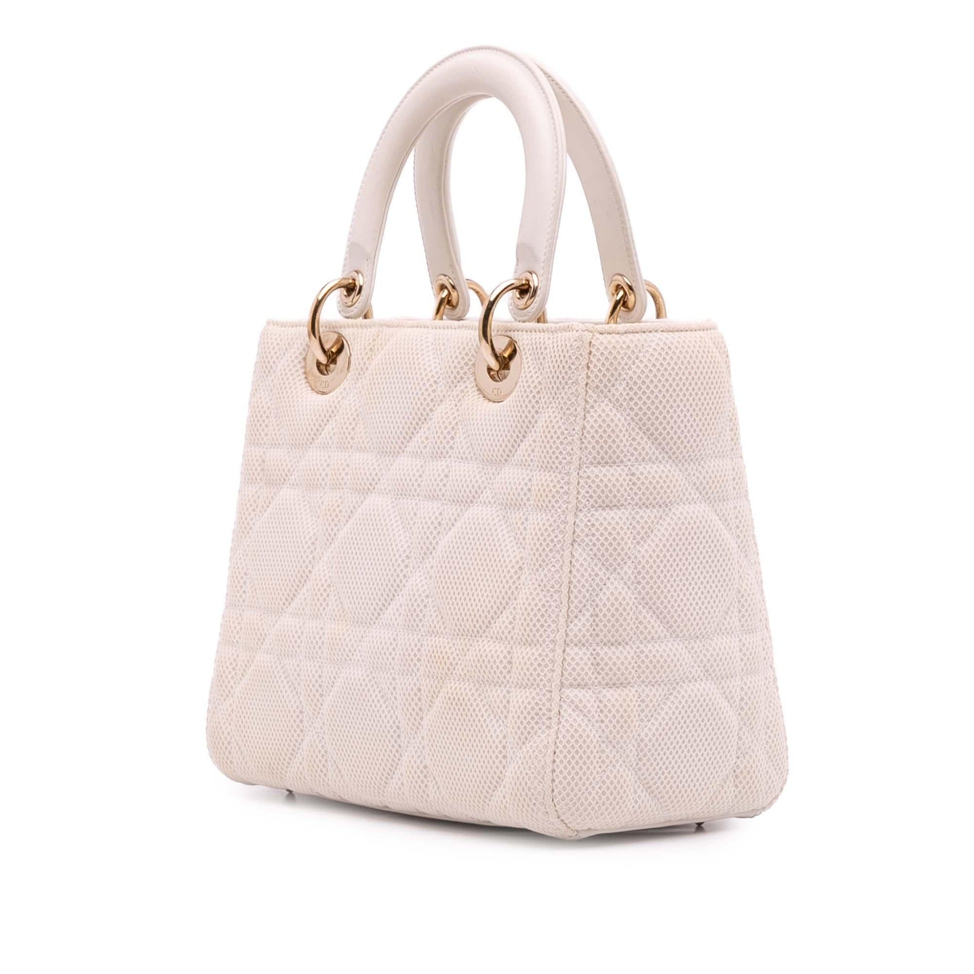 Dior Mesh Cannage Lady Satchel Bag Medium Lady Dior 1