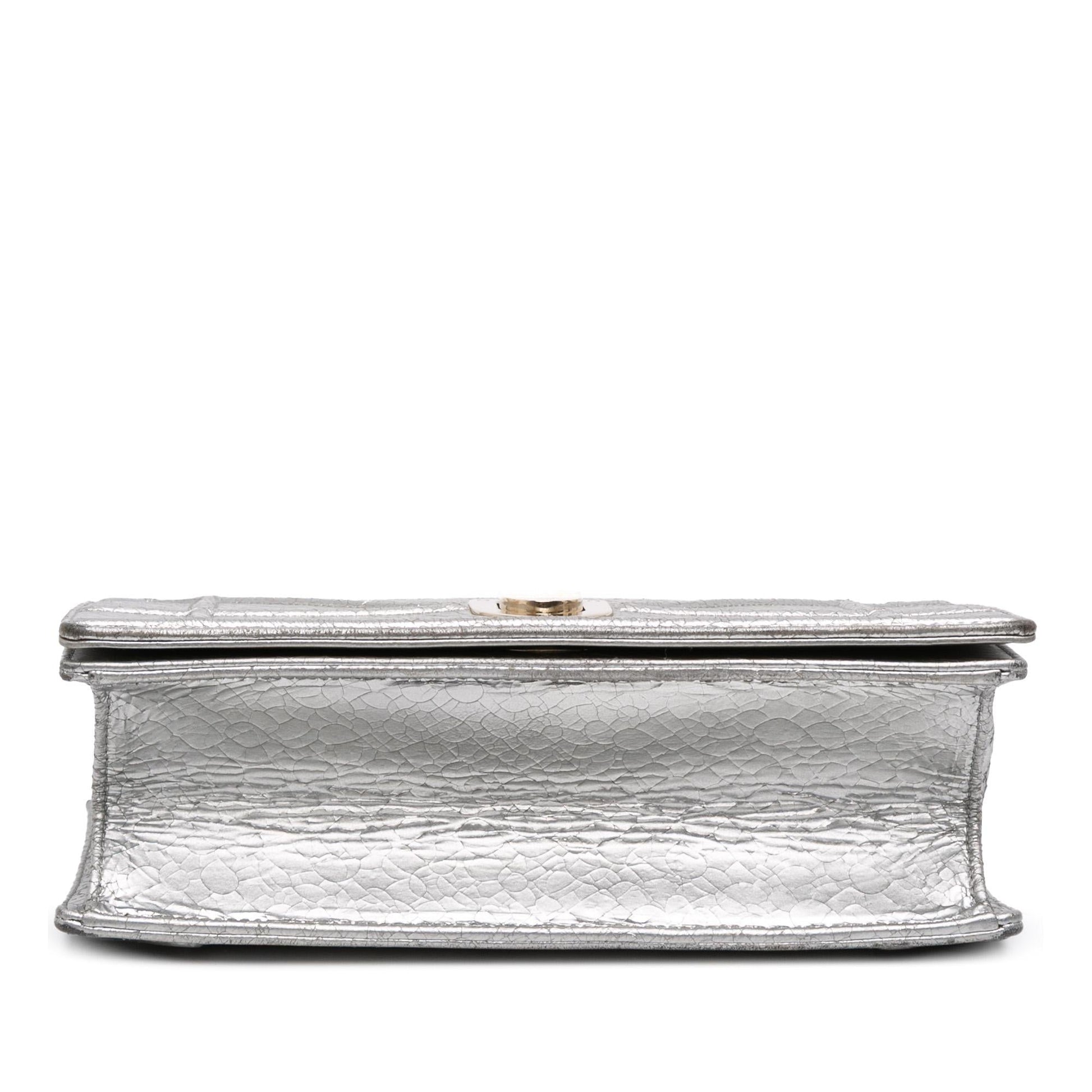 Dior Metallic Ceramic Effect Deerskin ama Crossbody Bag Medium Flap
