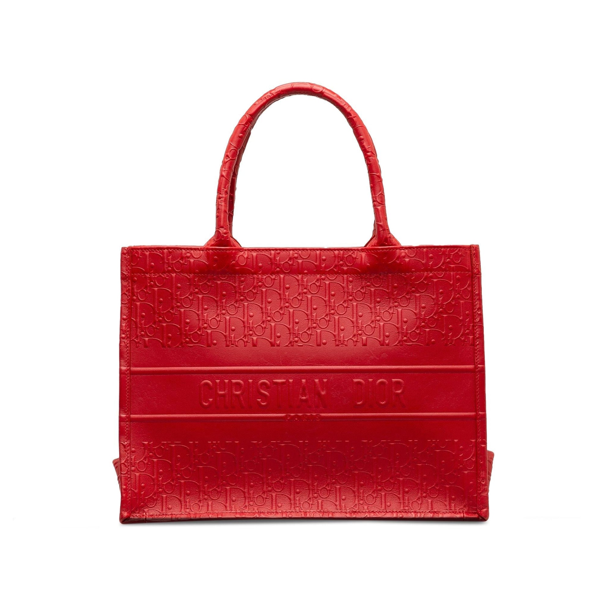 Dior Oblique Book Tote Shg Iqfn3C Leather Medium Embossed Tote Bag
