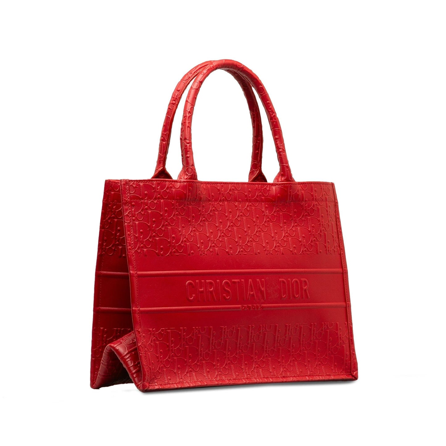 Dior Oblique Book Tote Shg Iqfn3C Leather Medium Embossed Tote Bag