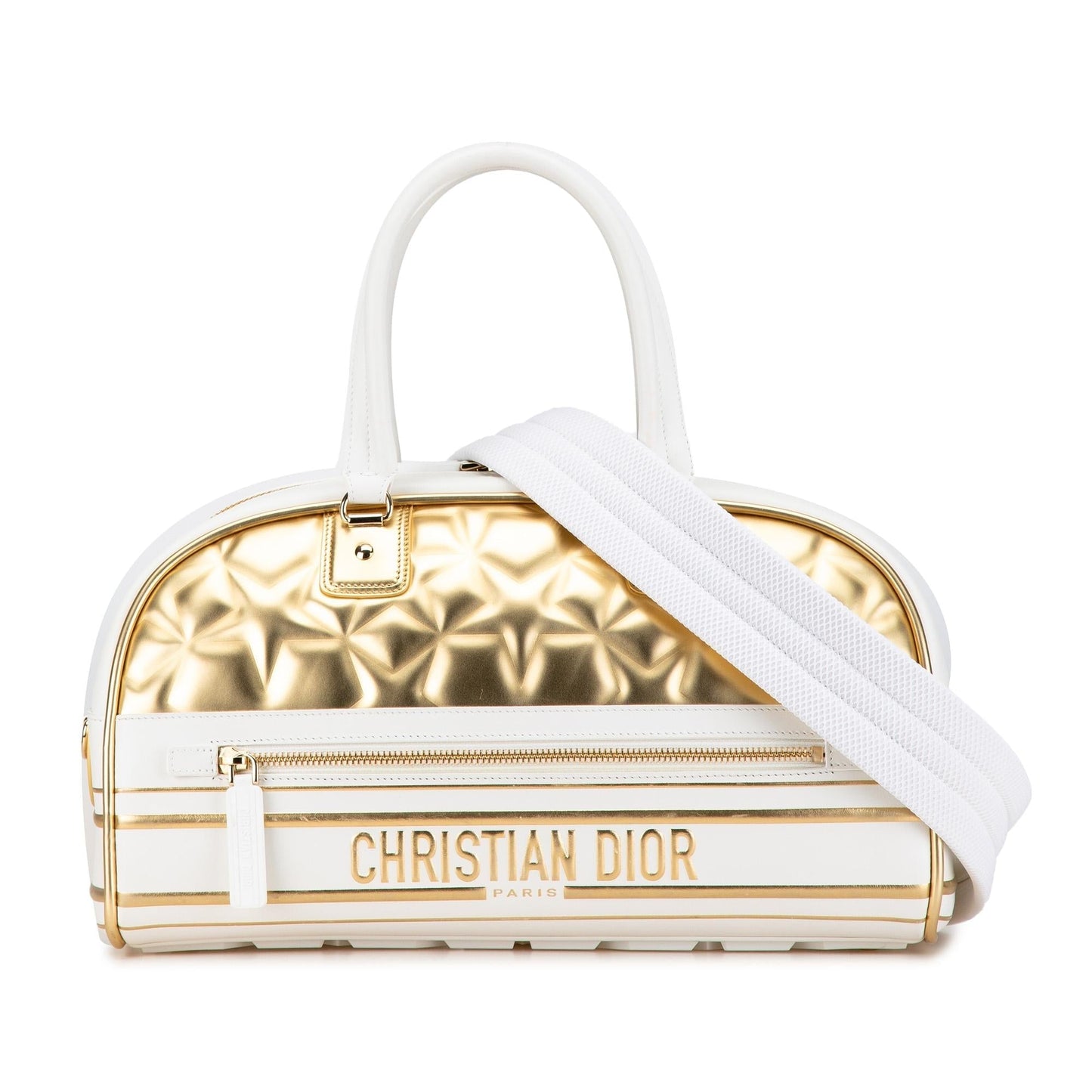 Dior Padded Etoile Vibe Bowling Bag Leather Medium Zip Satchel Bag Bowling Bag 2