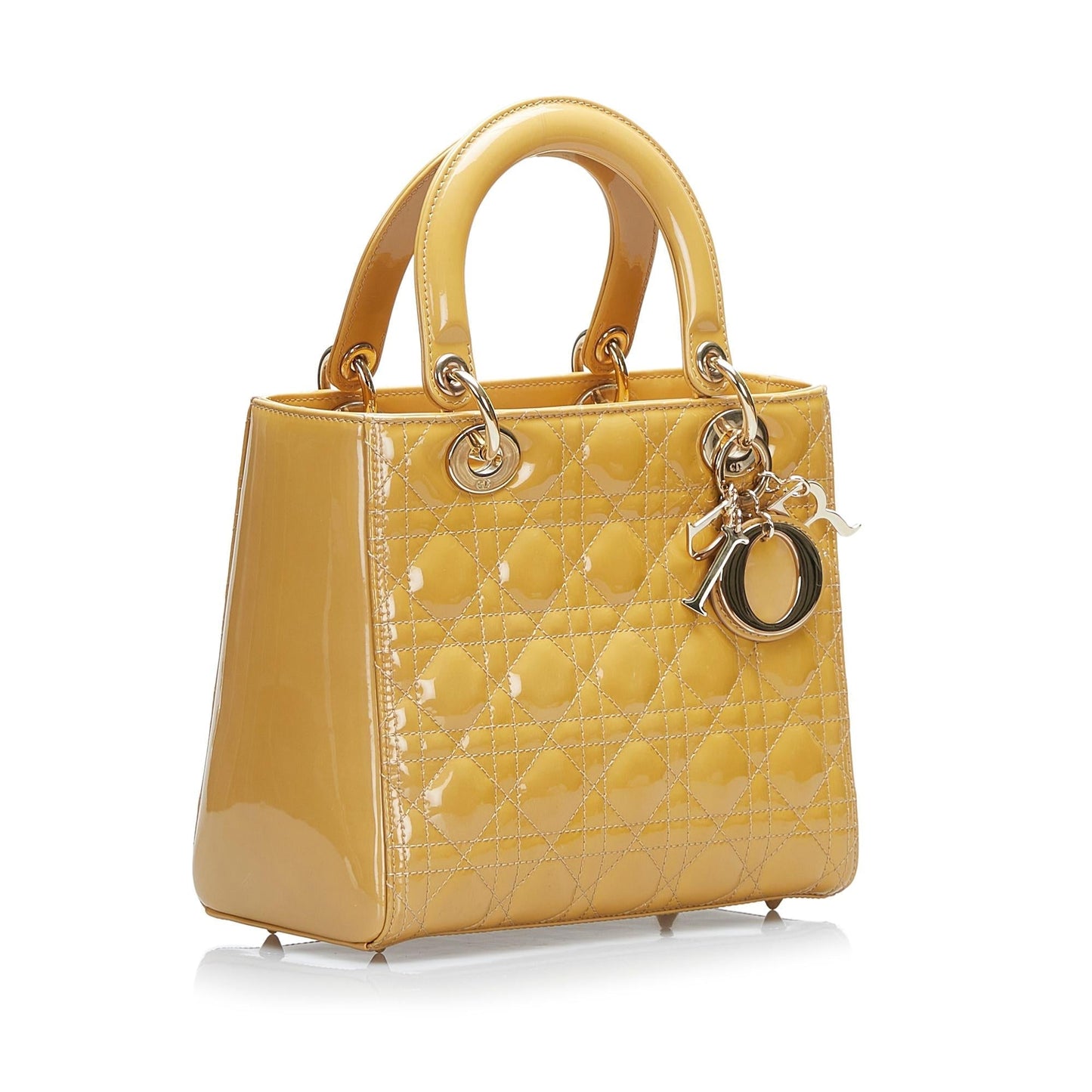 Dior Cannage Lady Shg 3Zybzo Satchel Bag Patent Medium