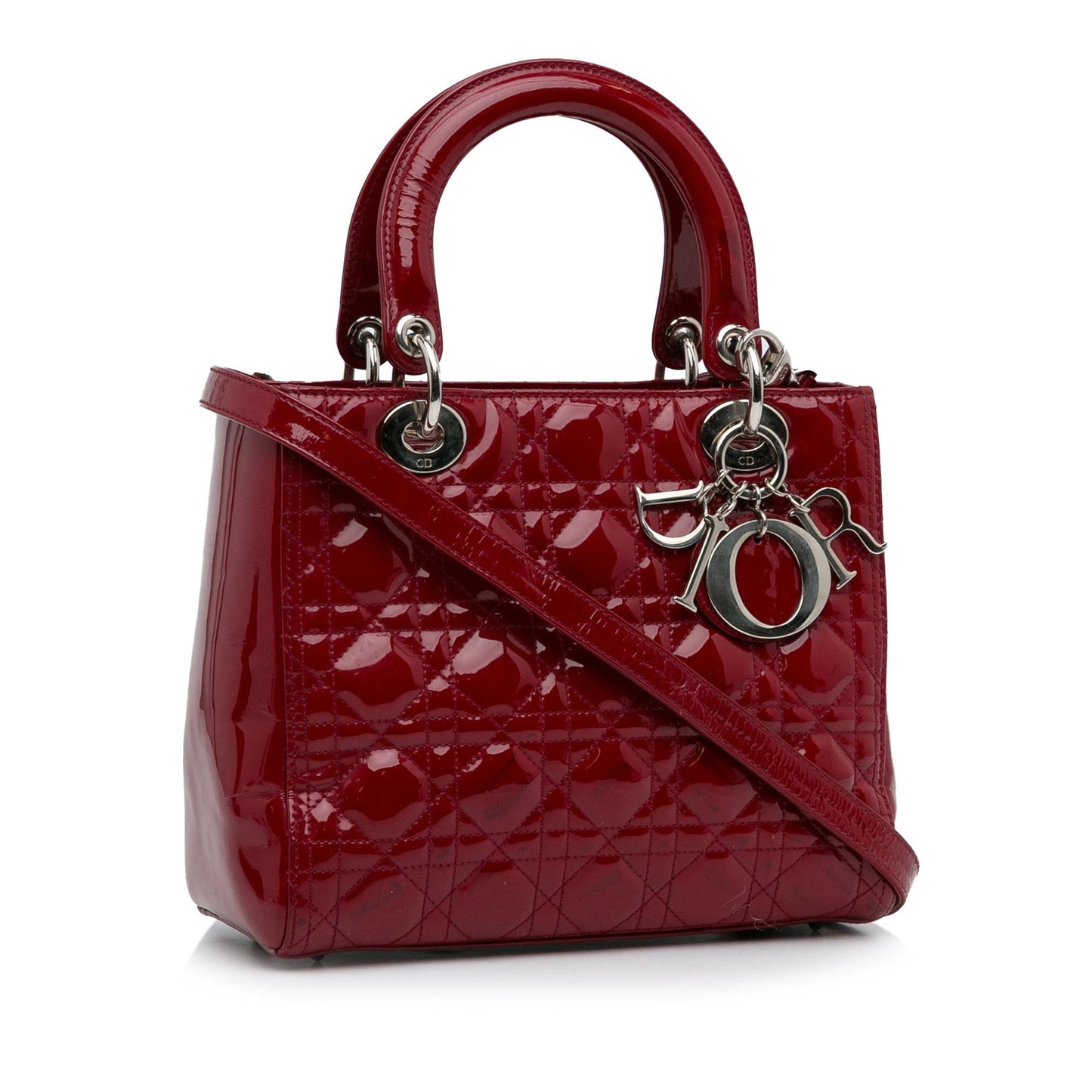 Dior Cannage Lady Shg 8Ykoe0 Satchel Bag Patent Medium