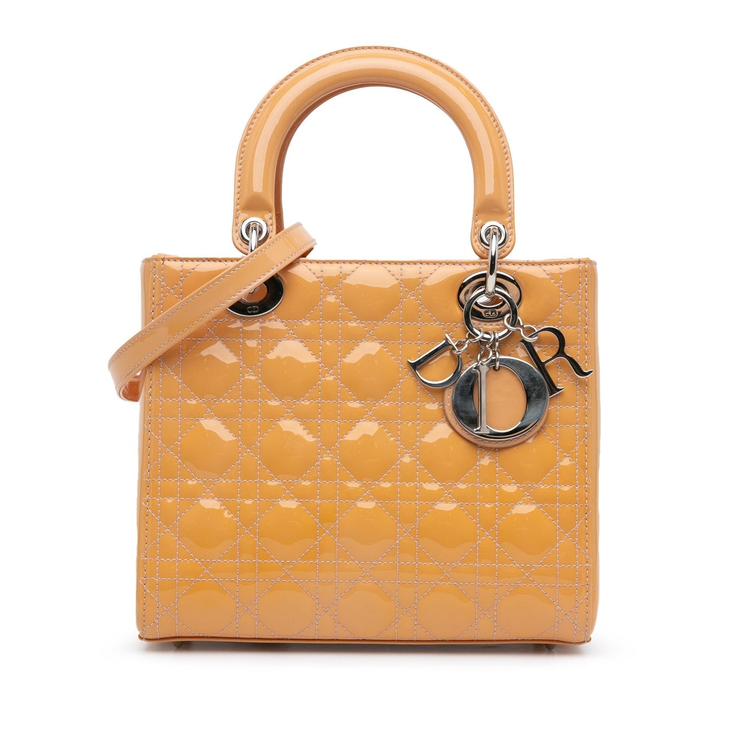 Dior Cannage Lady Satchel Bag Patent Medium Dior Shg Tjolzi