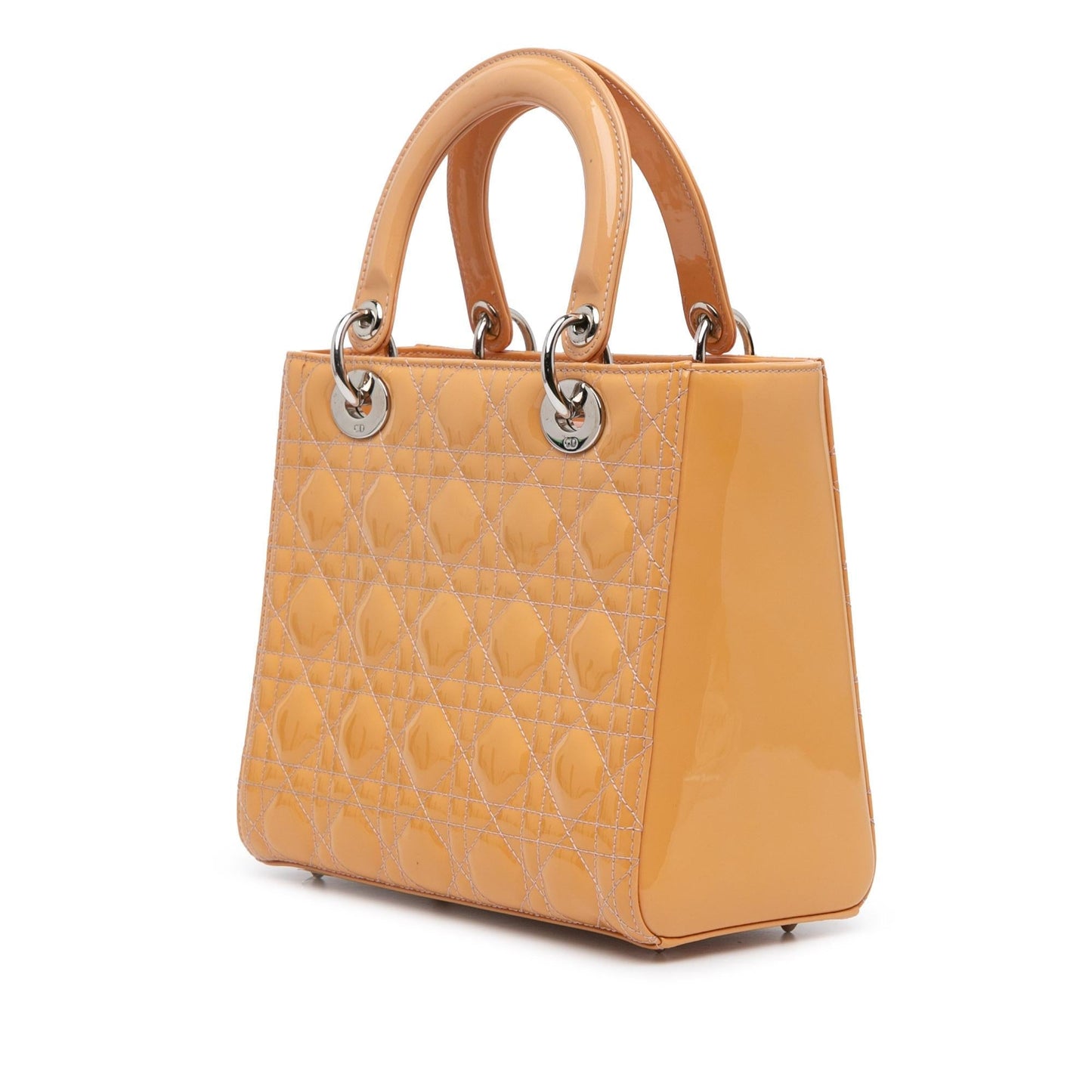 Dior Cannage Lady Satchel Bag Patent Medium Dior Shg Tjolzi