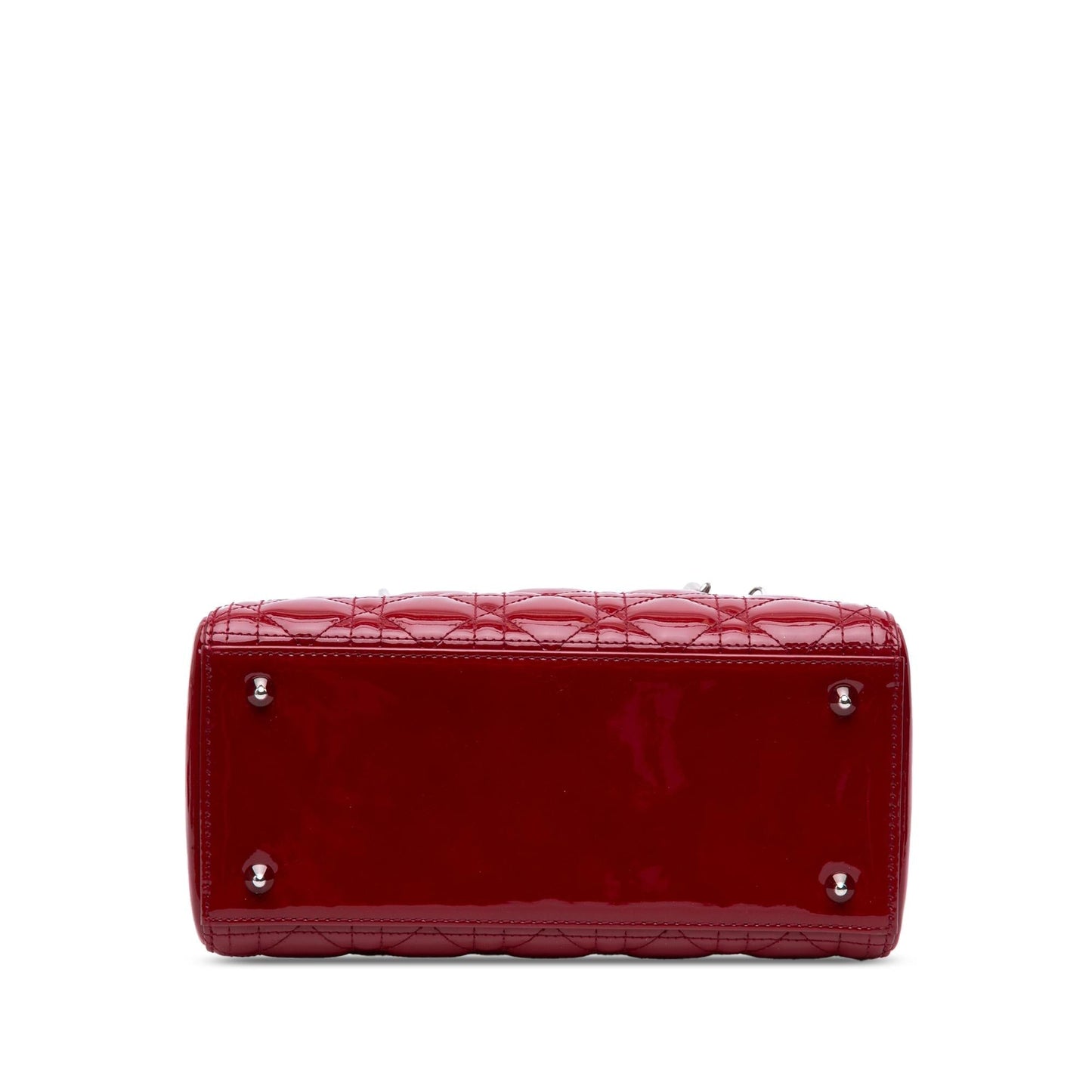 Dior Cannage Lady Satchel Bag Patent Medium Lady Dior 10