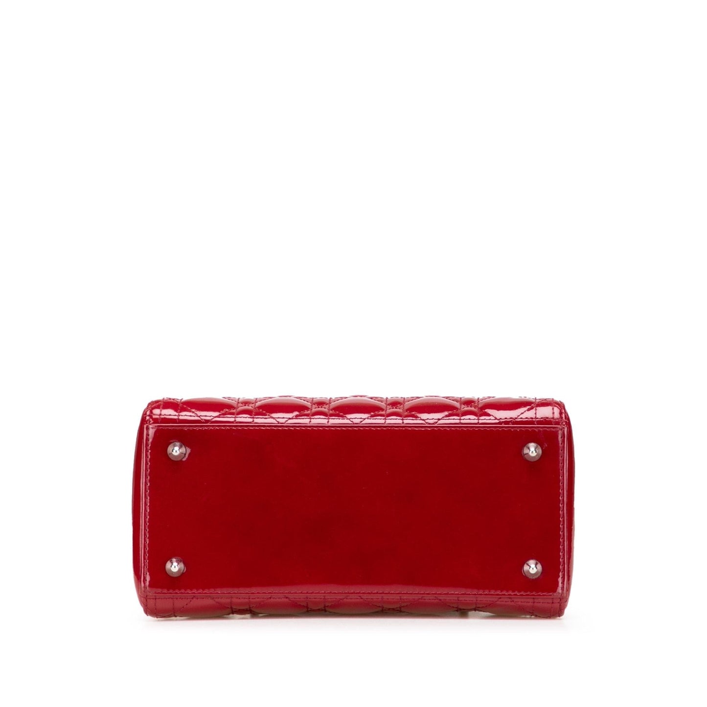 Dior Cannage Lady Satchel Bag Patent Medium Lady Dior 25