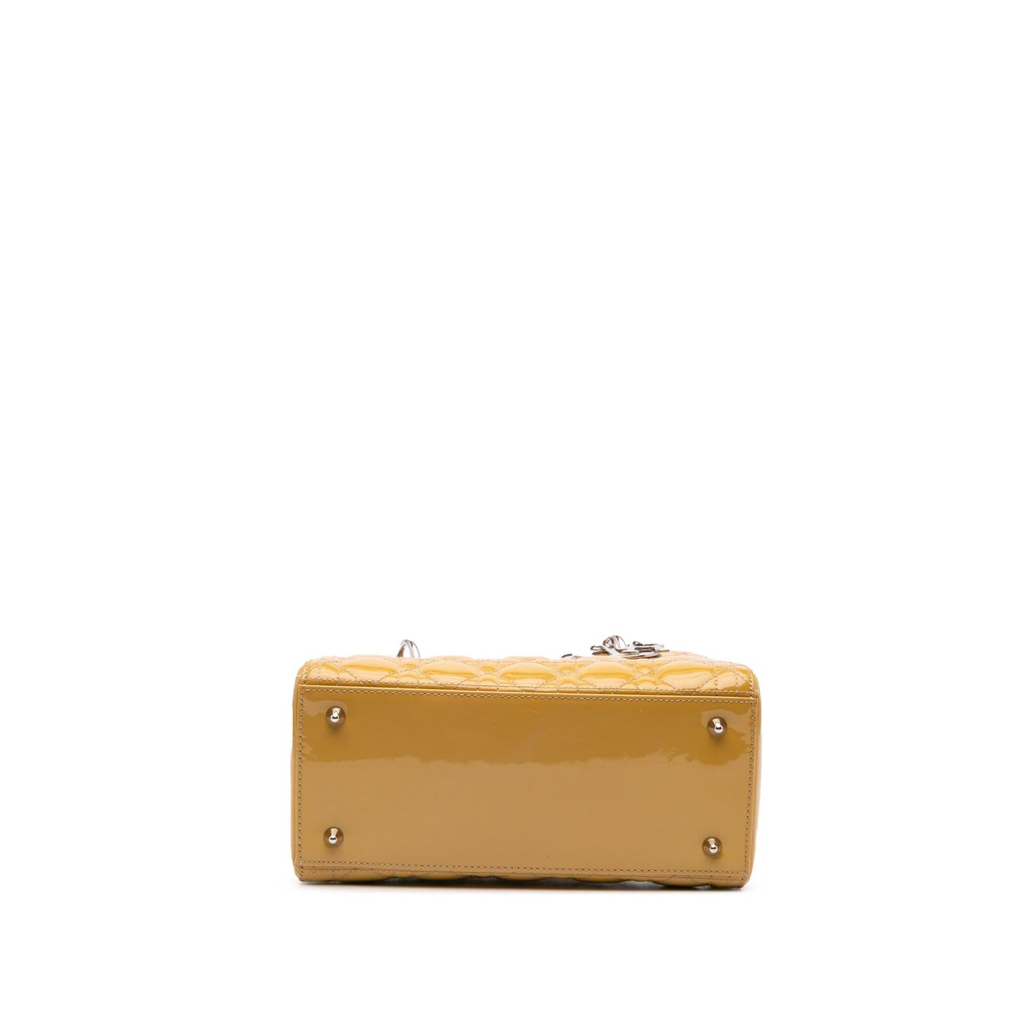Dior Cannage Lady Satchel Bag Patent Medium Lady Dior 22