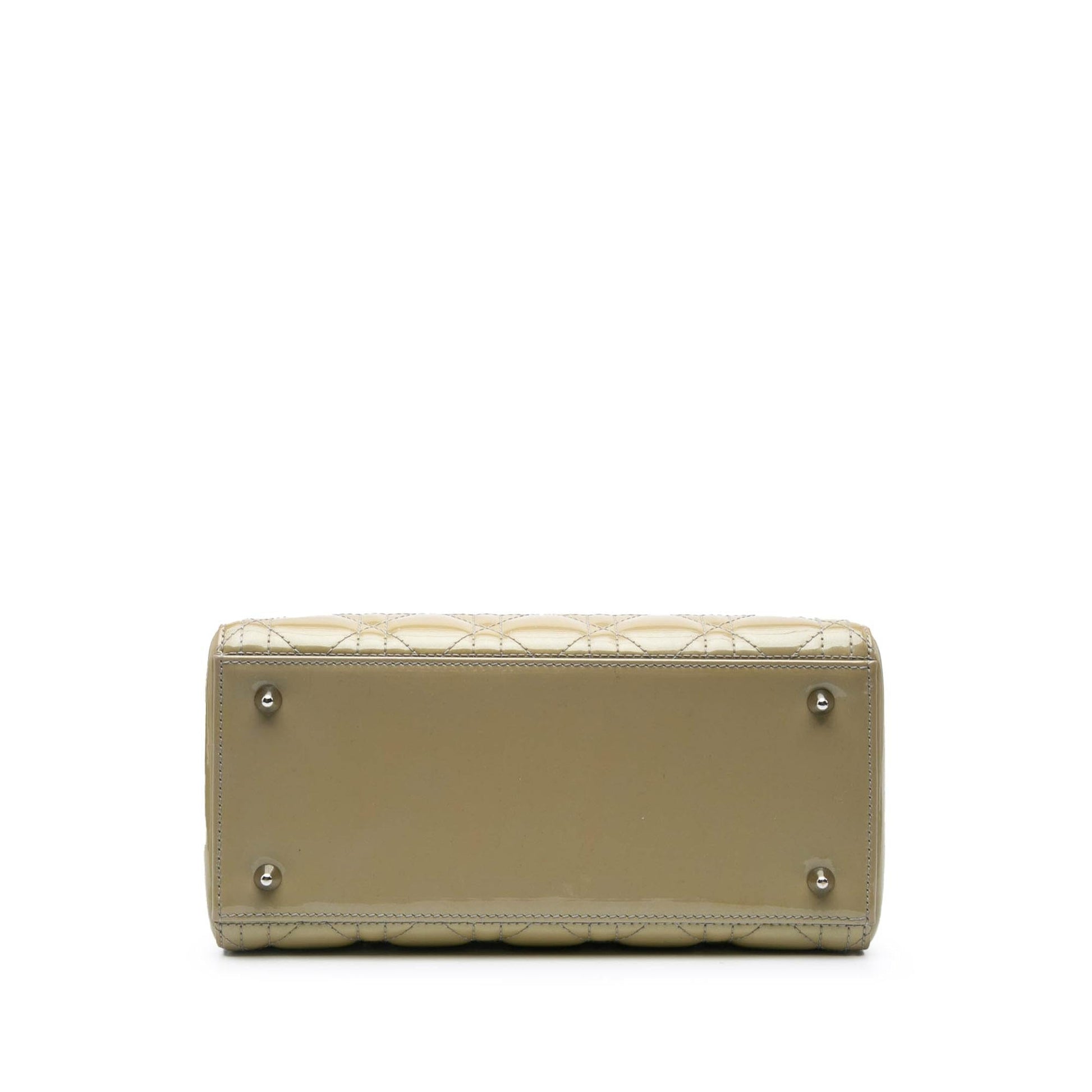 Dior Cannage Lady Satchel Bag Patent Medium Lady Dior 20