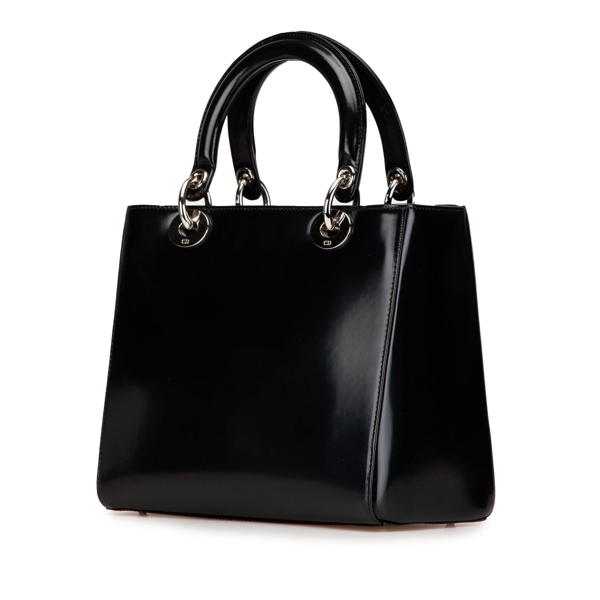 Dior Lady Satchel Bag Patent Medium