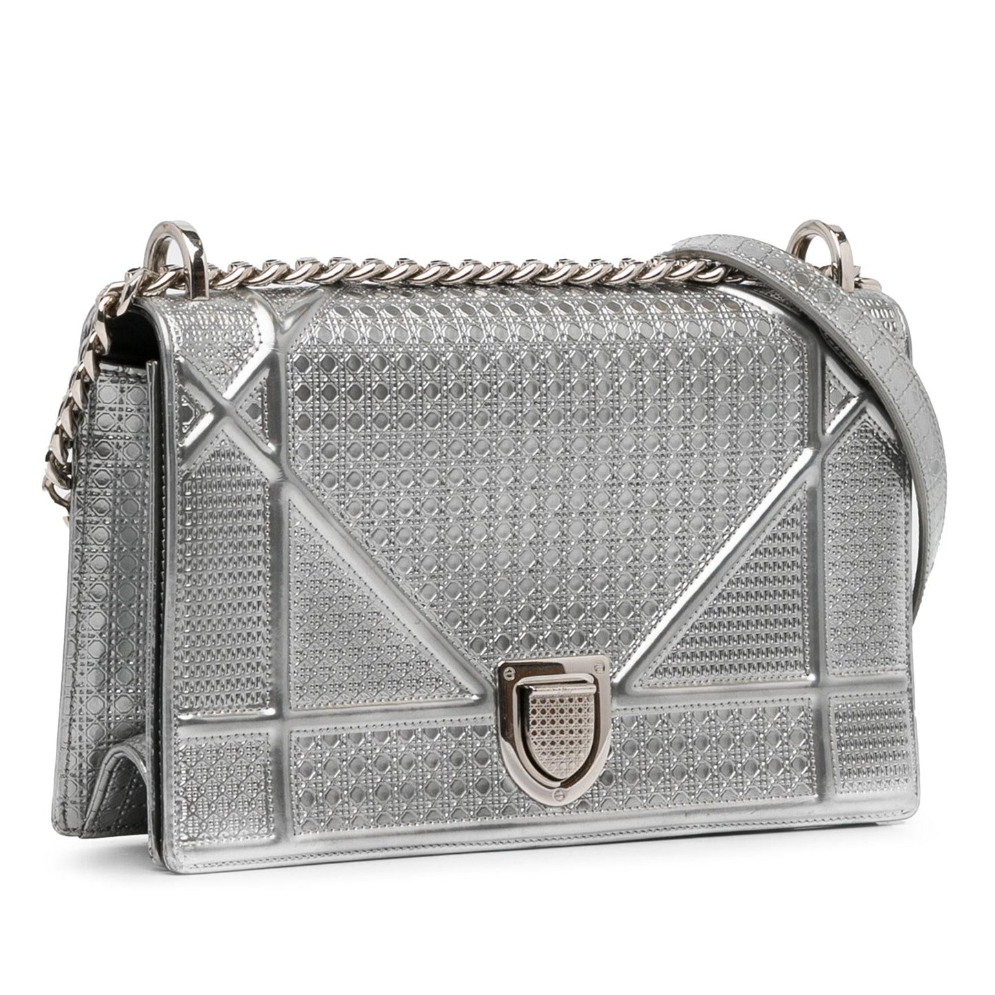 Dior Microcannage ama Shg Ybosaf Crossbody Bag Patent Medium