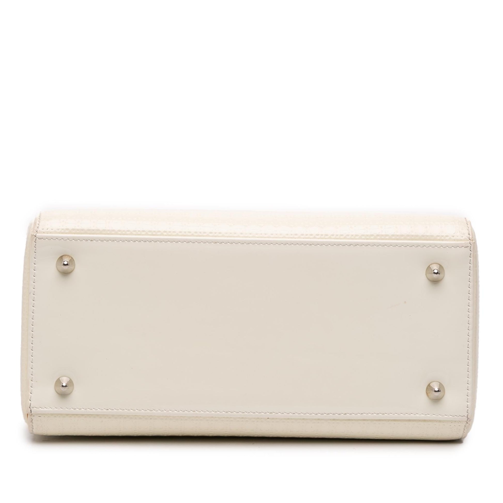 Dior Microcannage Lady Satchel Bag Patent Medium