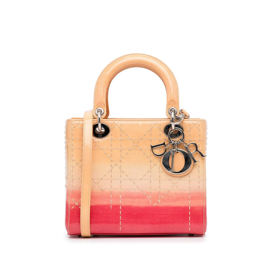 Dior Ombre Cannage Lady Shg Jrdtnf Satchel Bag Patent Medium