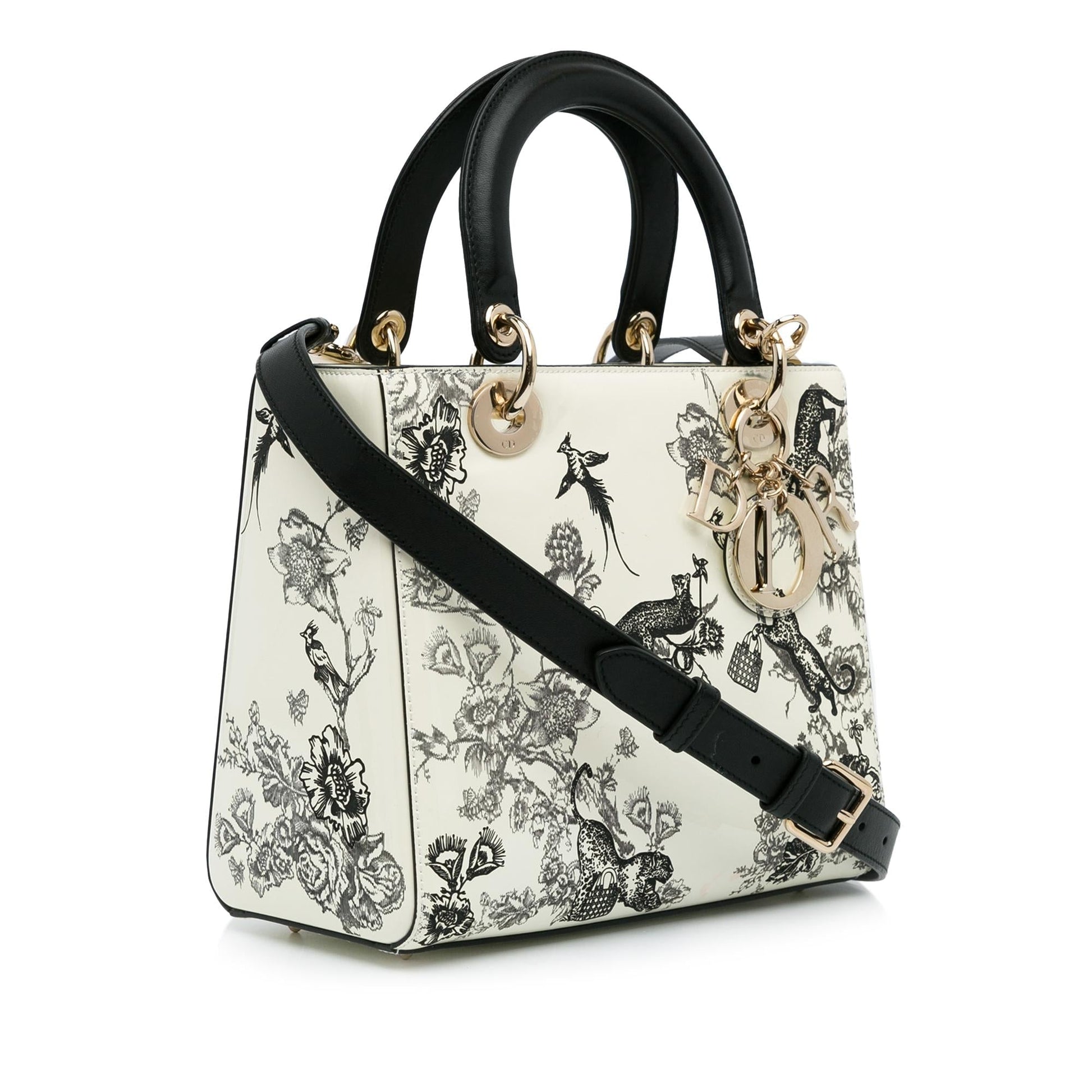 Dior Toile De Jouy Lady Shg Srqnuo Satchel Bag Patent Medium