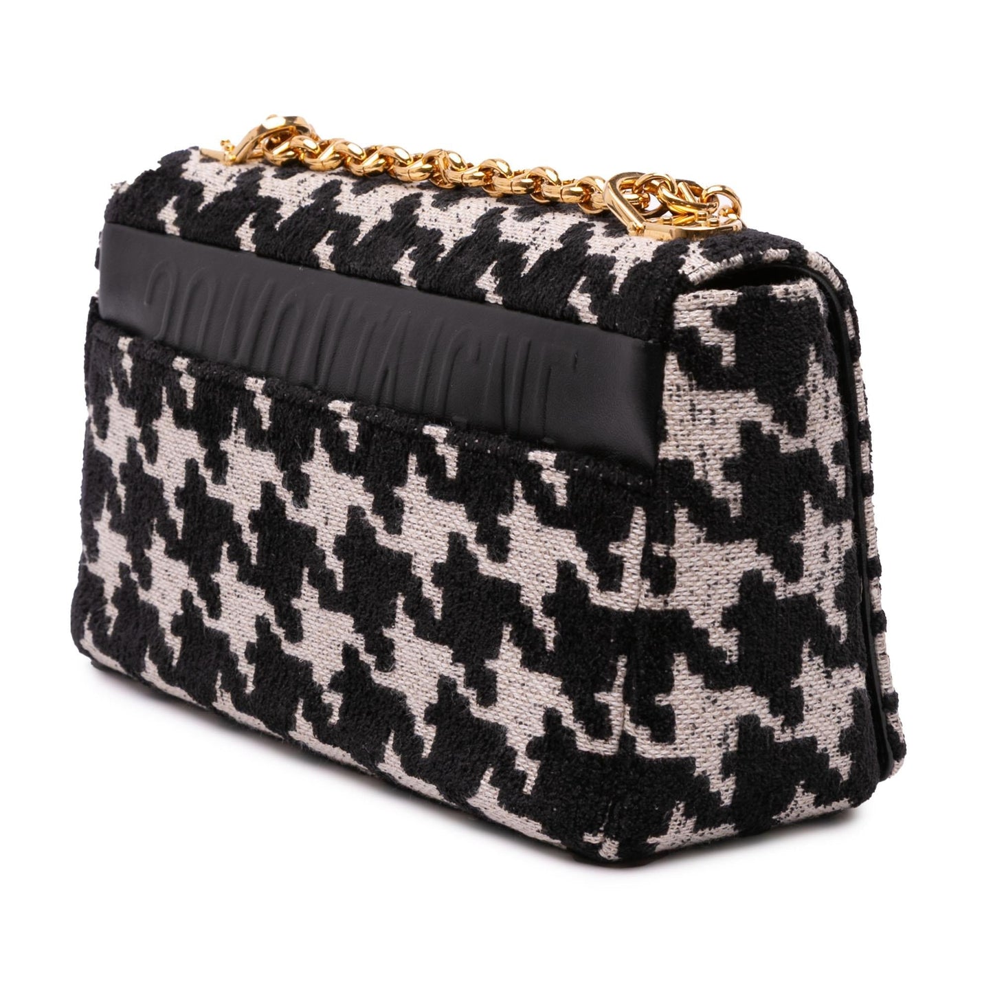 Dior Technical Macro Houndstooth Caro Bag Canvas Medium Crossbody Bag