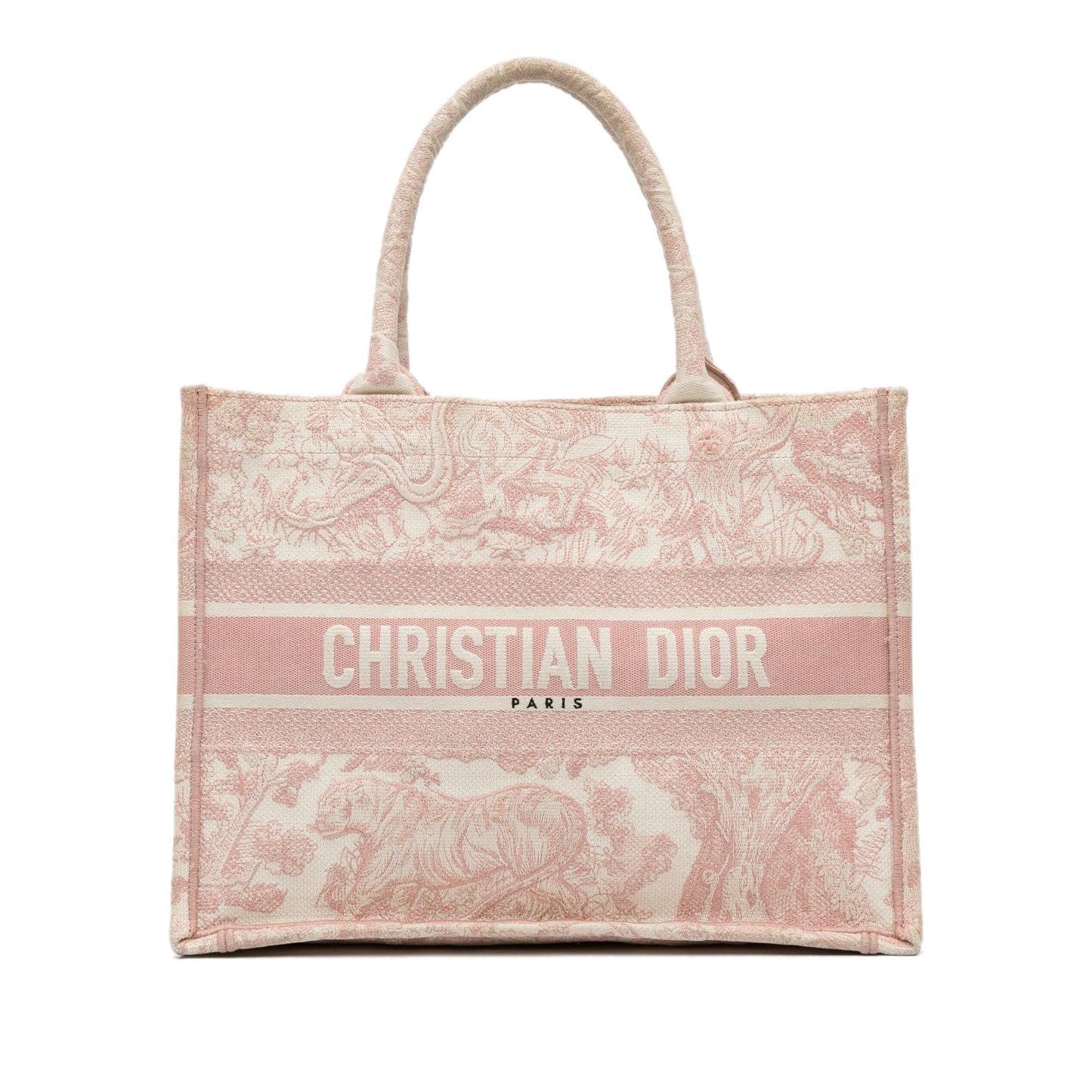Dior Toile De Jouy Book Tote Shg Fkngrd Medium Tote Bag