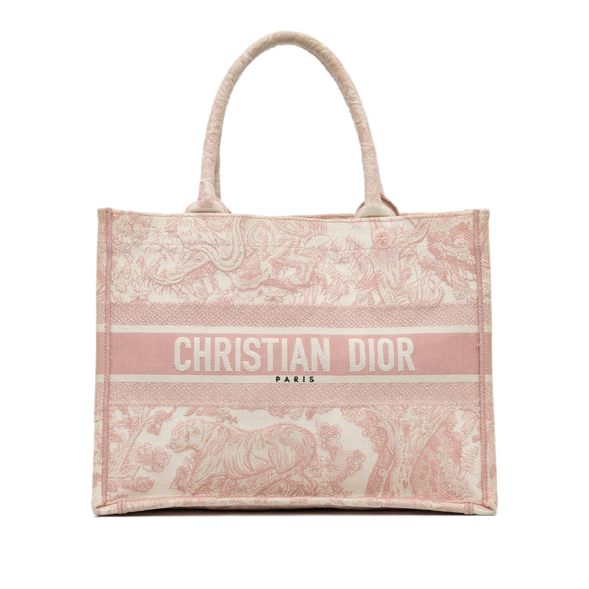 Dior Toile De Jouy Book Tote Shg Fkngrd Medium Tote Bag
