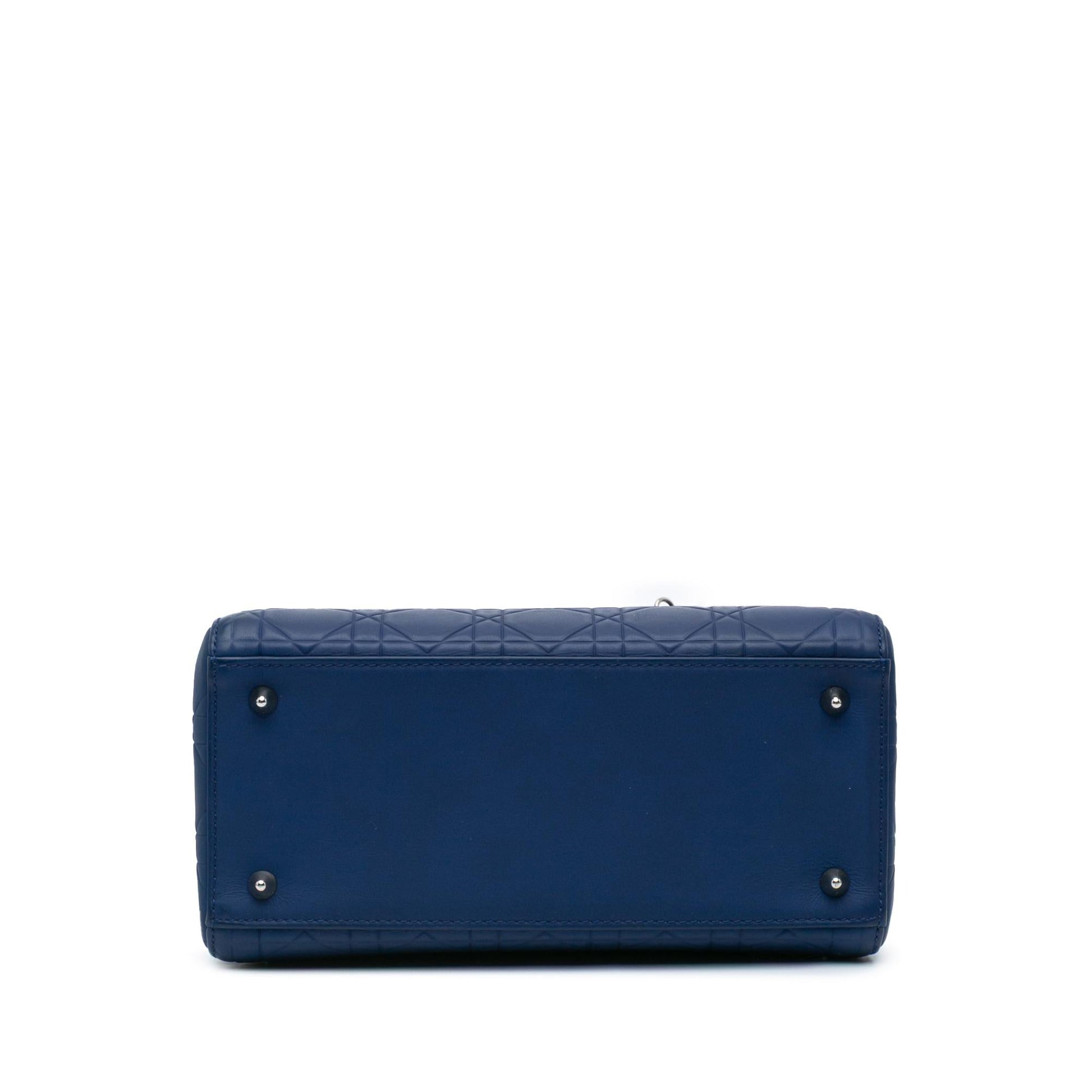 Dior Ultra Matte Calfskin Cannage Lady Satchel Bag Medium Embossed