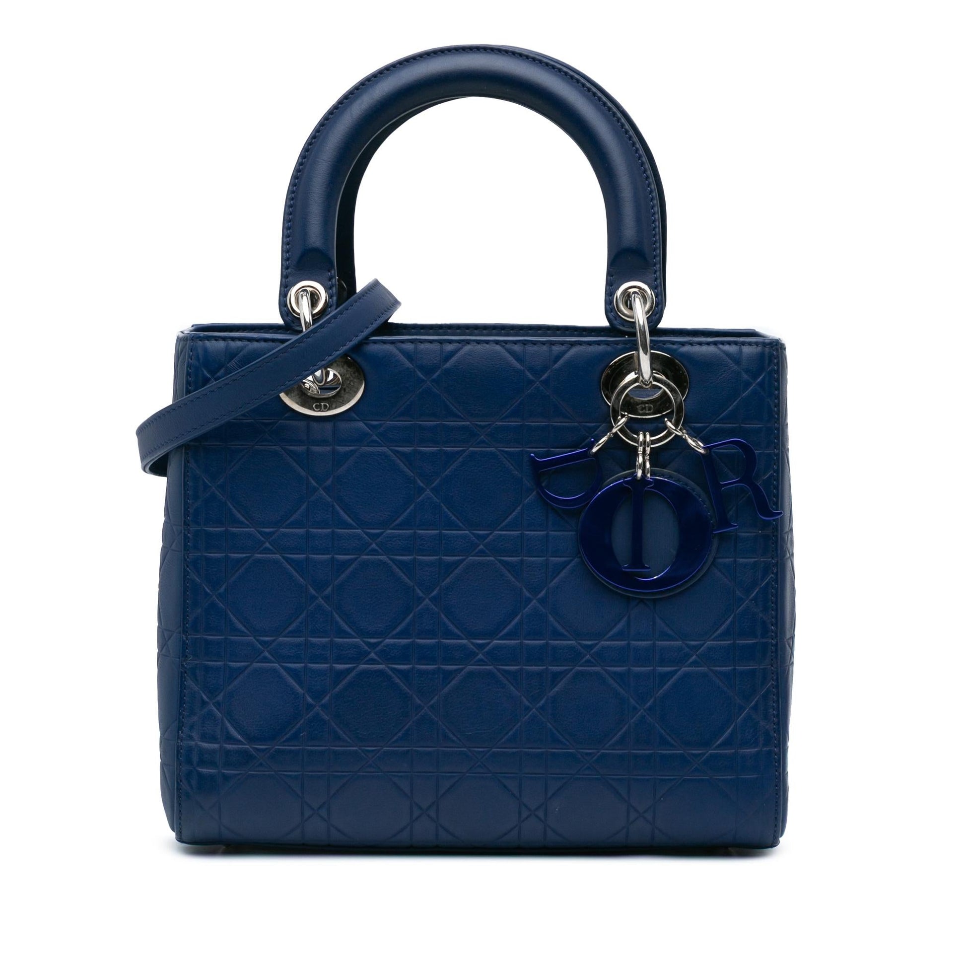 Dior Ultra Matte Calfskin Cannage Lady Satchel Bag Medium