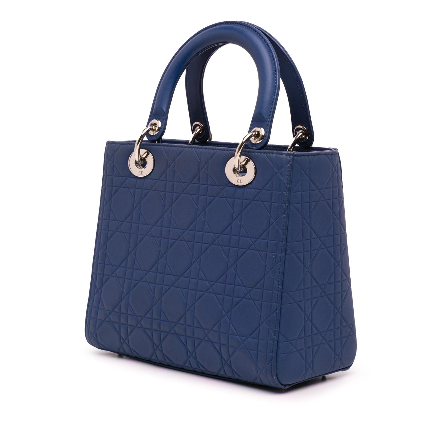 Dior Ultra Matte Calfskin Cannage Lady Satchel Bag Medium Embossed Cannage Lady Dior