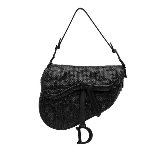 Dior Ultramatte Saddle Bag Shg B1S217 Medium Woven Shoulder Bag