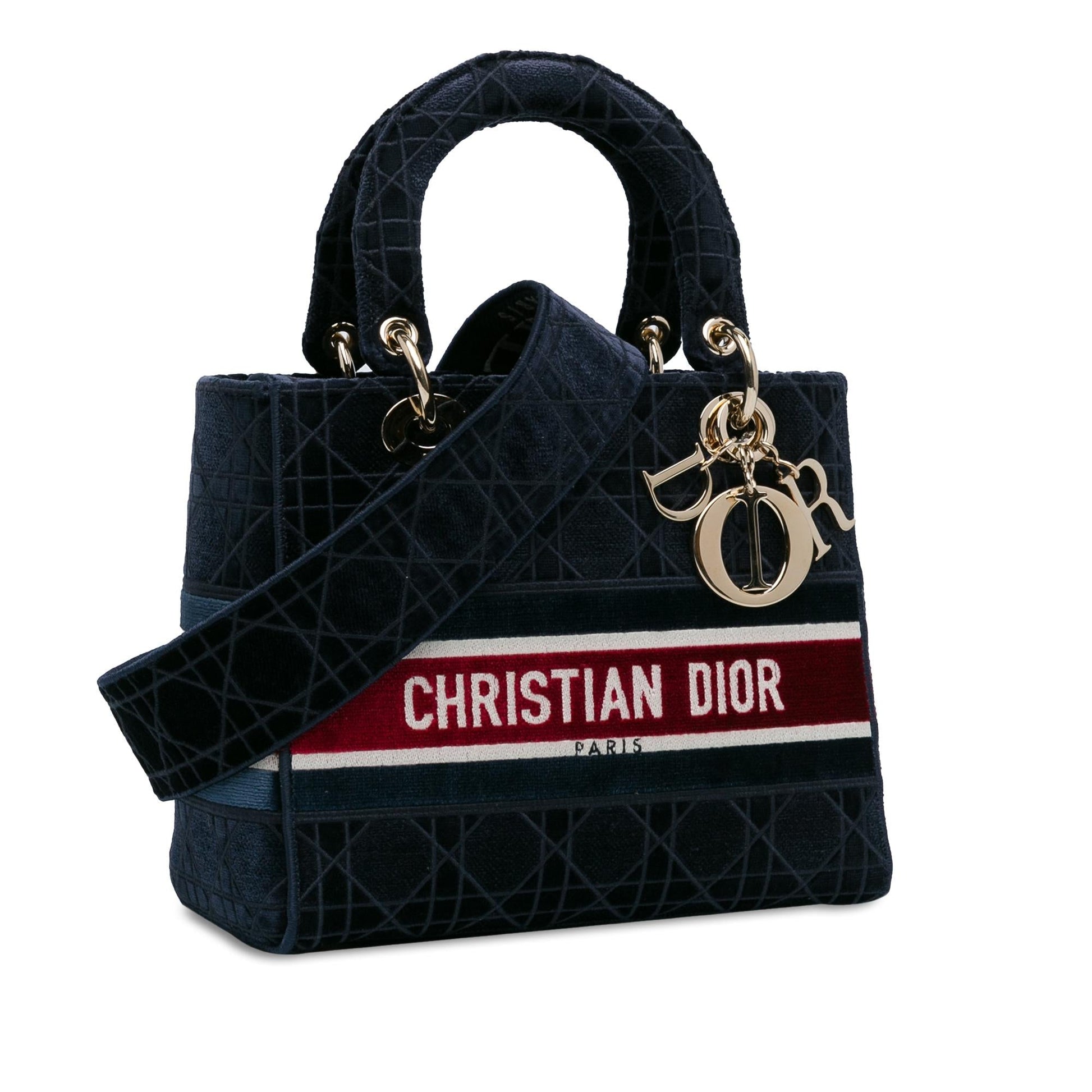 Dior Velvet Cannage Lady Lite Shg Ysoyn0 Satchel Bag Medium