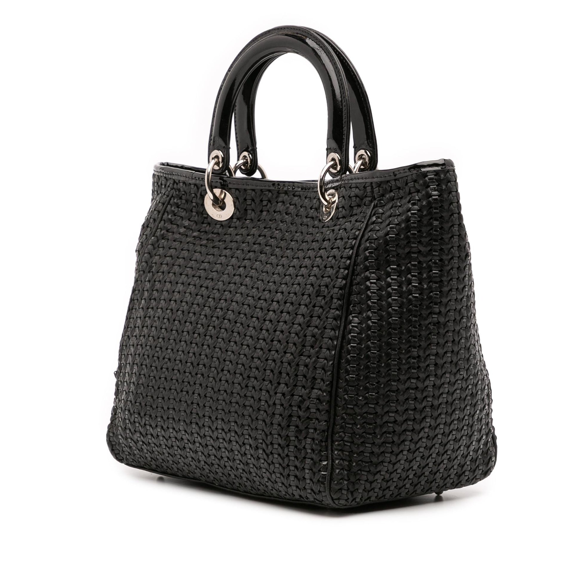 Dior Soft Lady Satchel Bag Leather Medium Woven