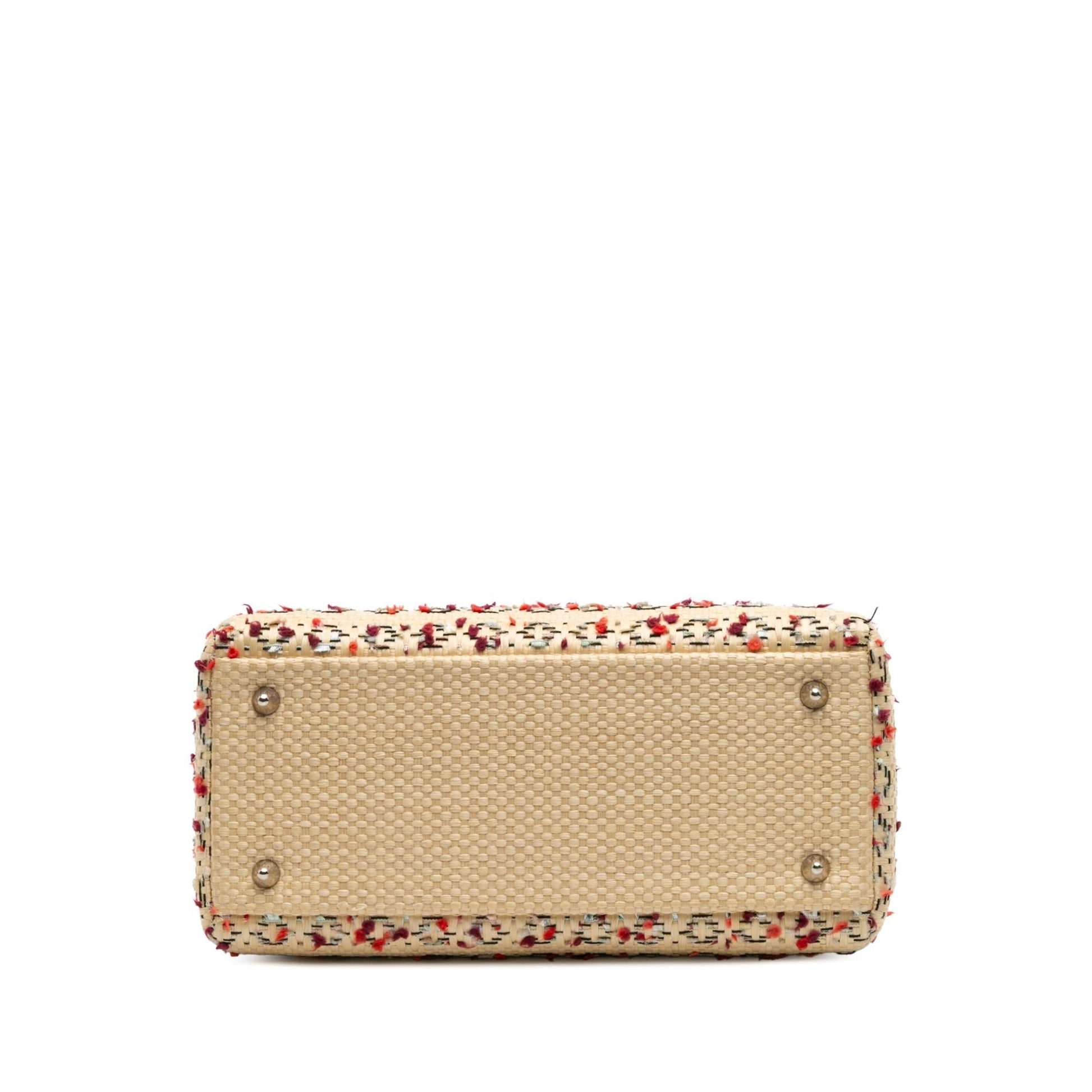 Dior Lady Satchel Bag Raffia Medium Woven Lady Dior 2