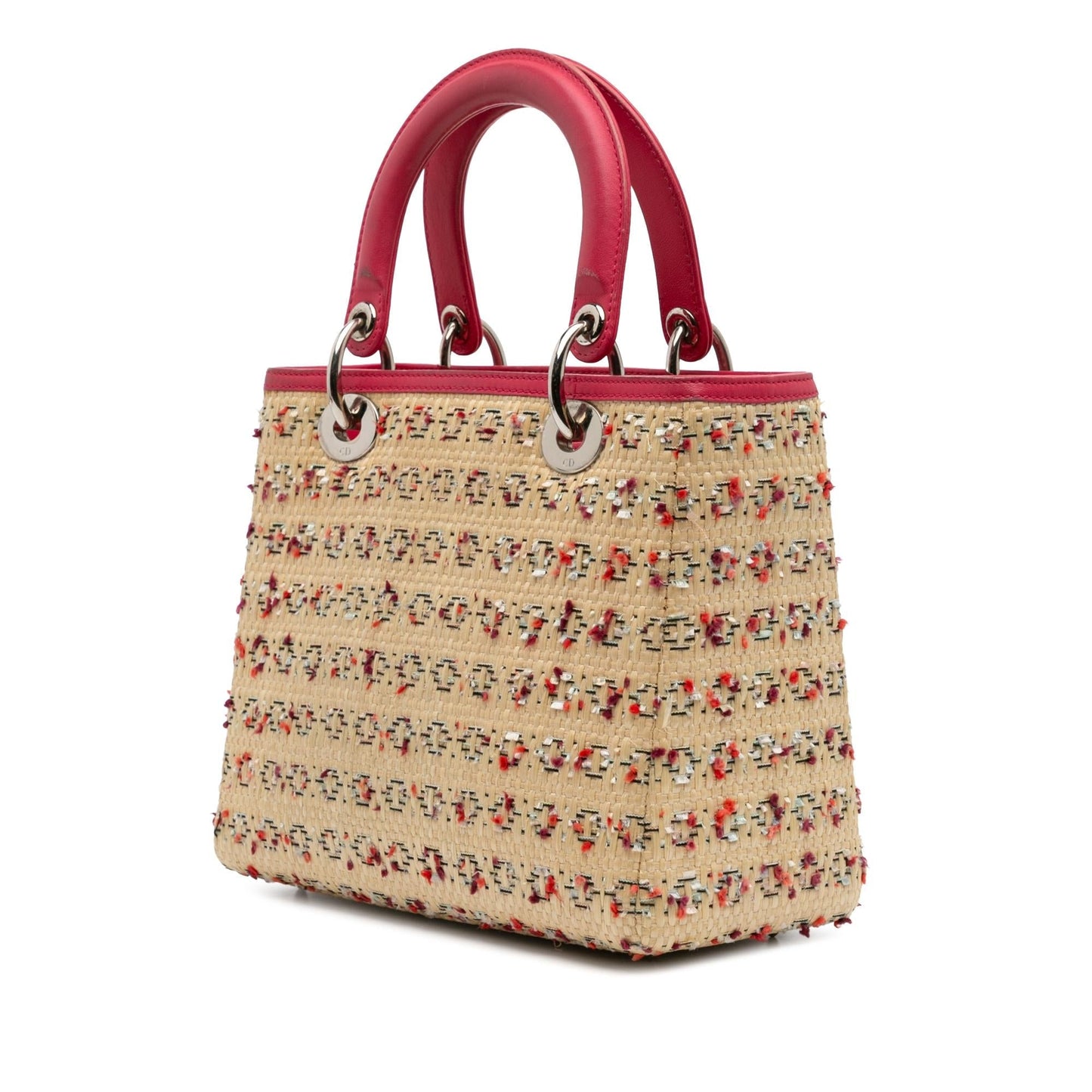 Dior Lady Satchel Bag Raffia Medium Woven Lady Dior 2