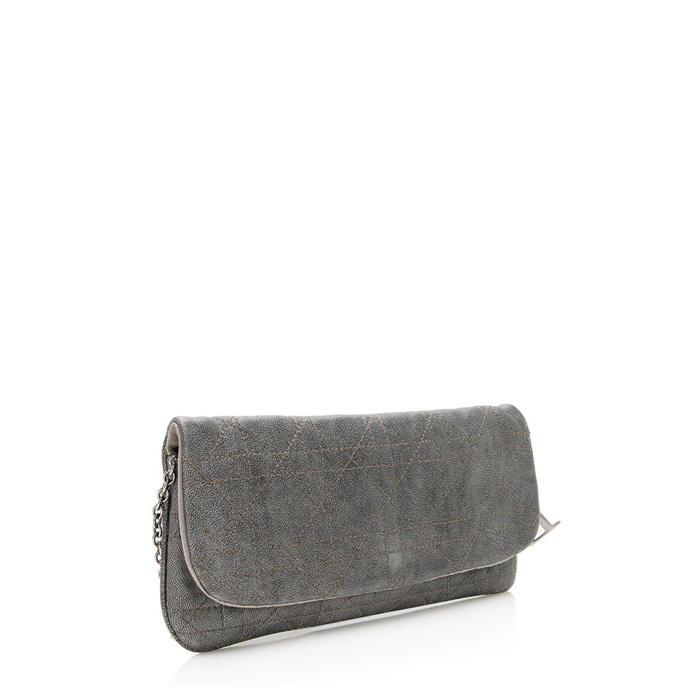 Dior Metallic Calfskin Lady Pouch Crossbody Bag Shf