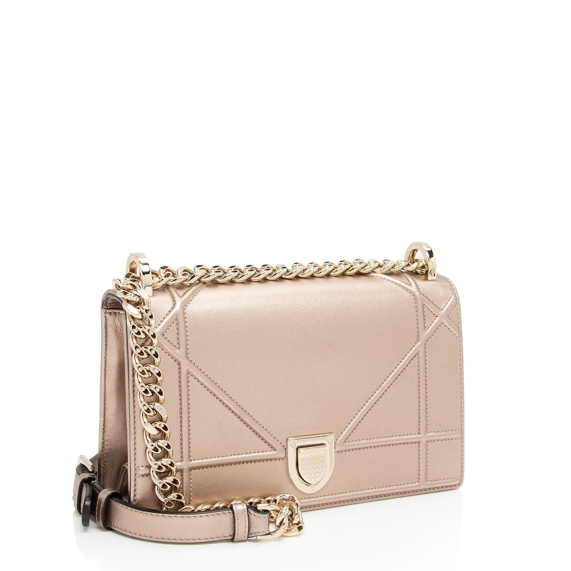 Dior Metallic Calfskin ama Shoulder Bag Medium