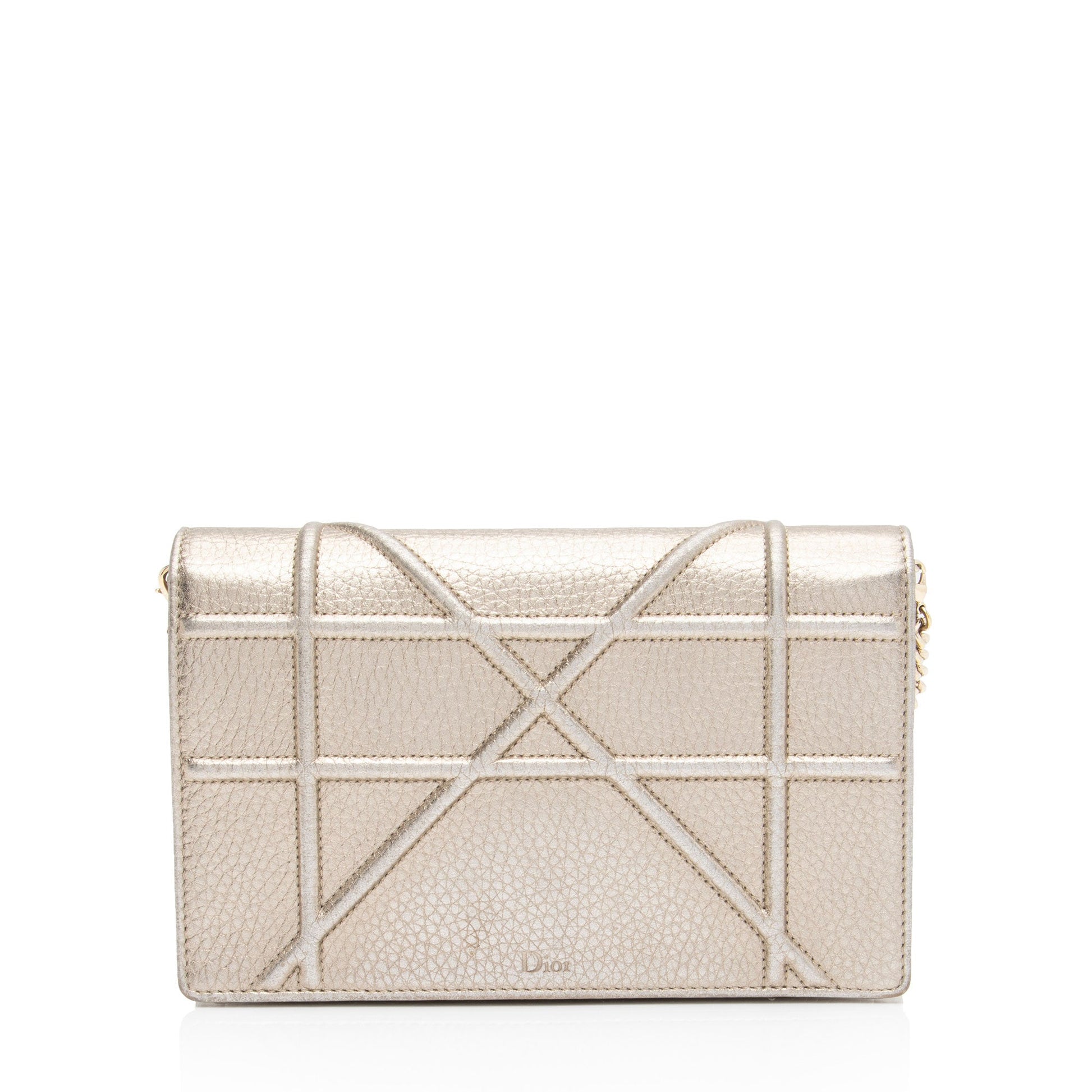 Dior Metallic Calfskin ama Wallet On Bag Shf Rpznj7 Chain Crossbody Bag