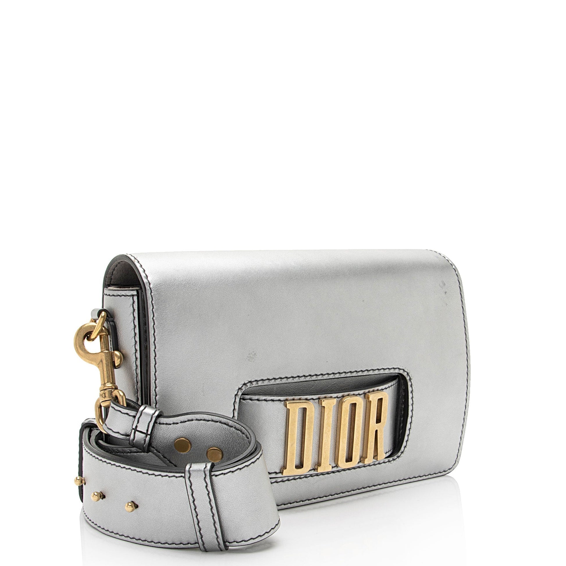 Dior Metallic Grained Calfskin Dio Evolution Bag Flap Crossbody Bag Bag Shf D0R0It