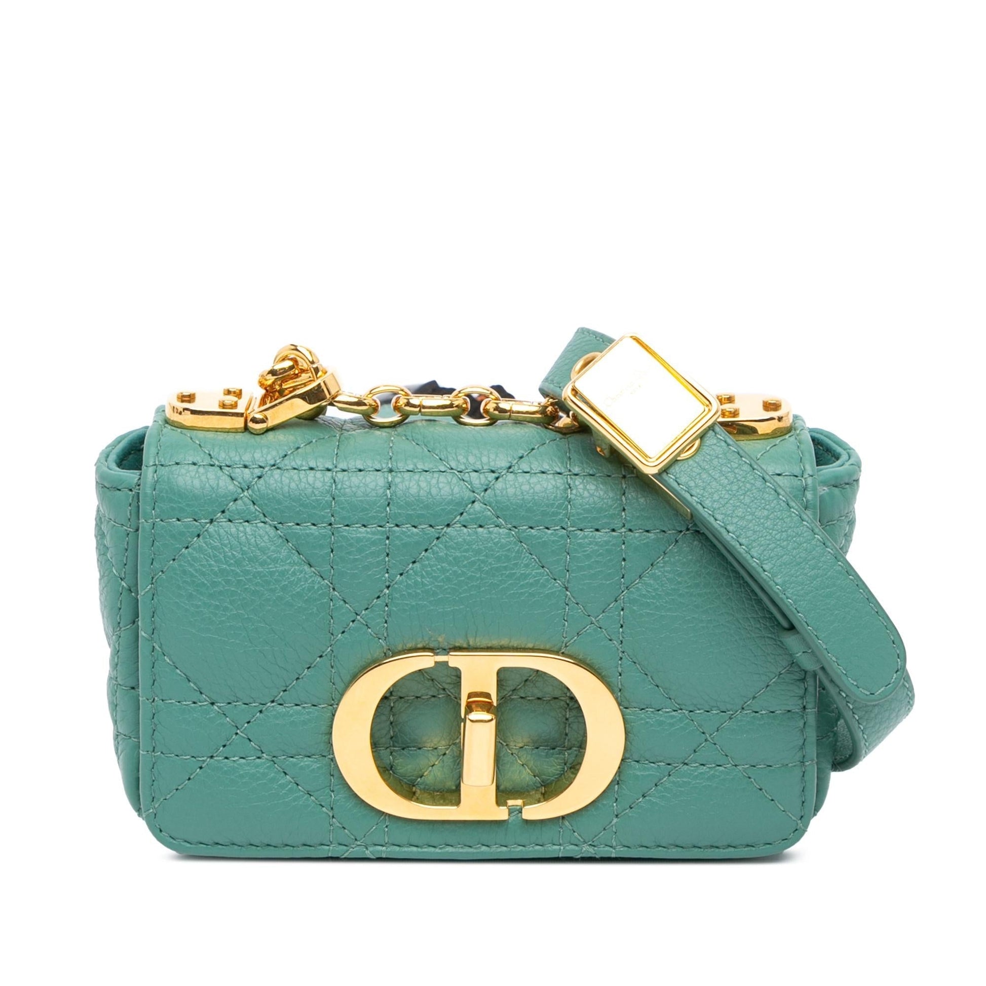 Dior Calfskin Cannage Supple Caro Bag Shg 4Juqzt Micro Crossbody Bag