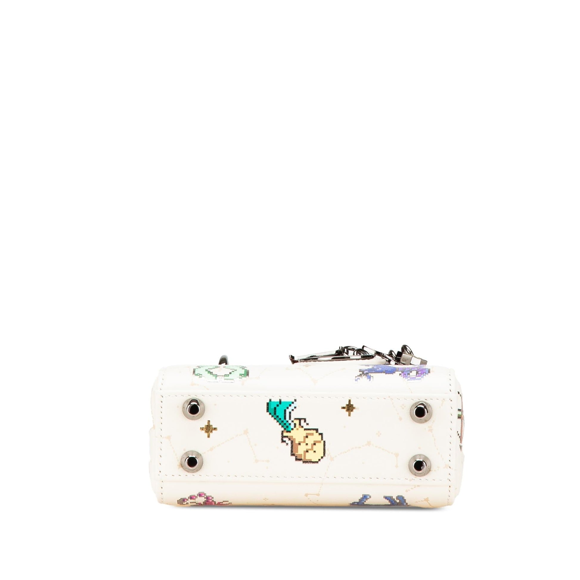 Dior Calfskin Pixel Zodiac Lady Satchel Bag Micro