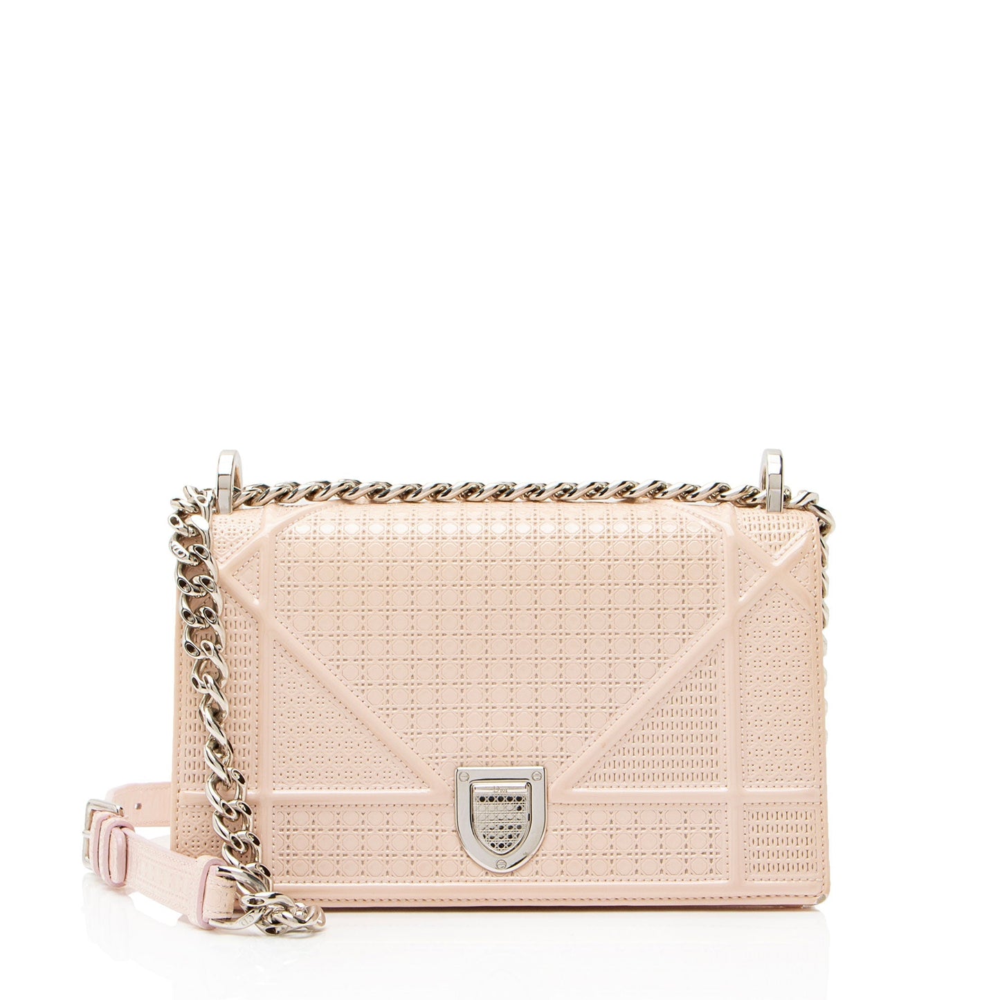 Dior Cannage ama Shoulder Bag Leather Patent Small