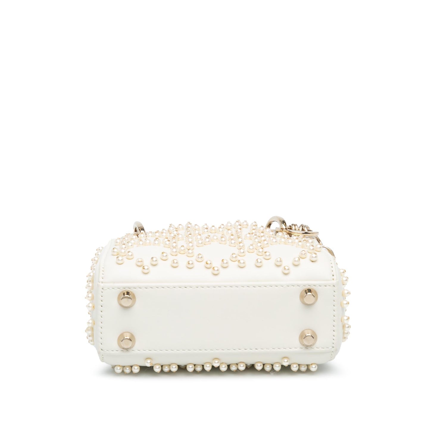 Dior Cannage Pearl Lady Shg Y2Miah Satchel Bag Lambskin Micro