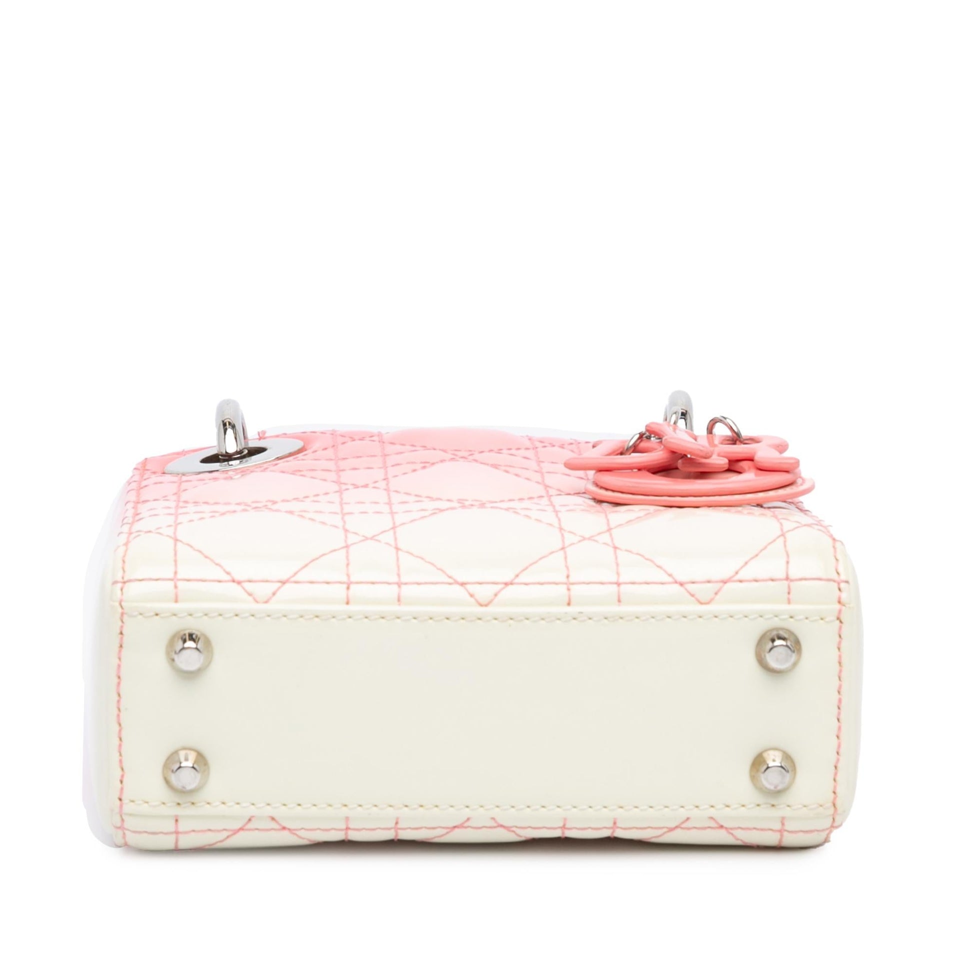 Dior Ombre Cannage Lady Satchel Bag Patent Micro