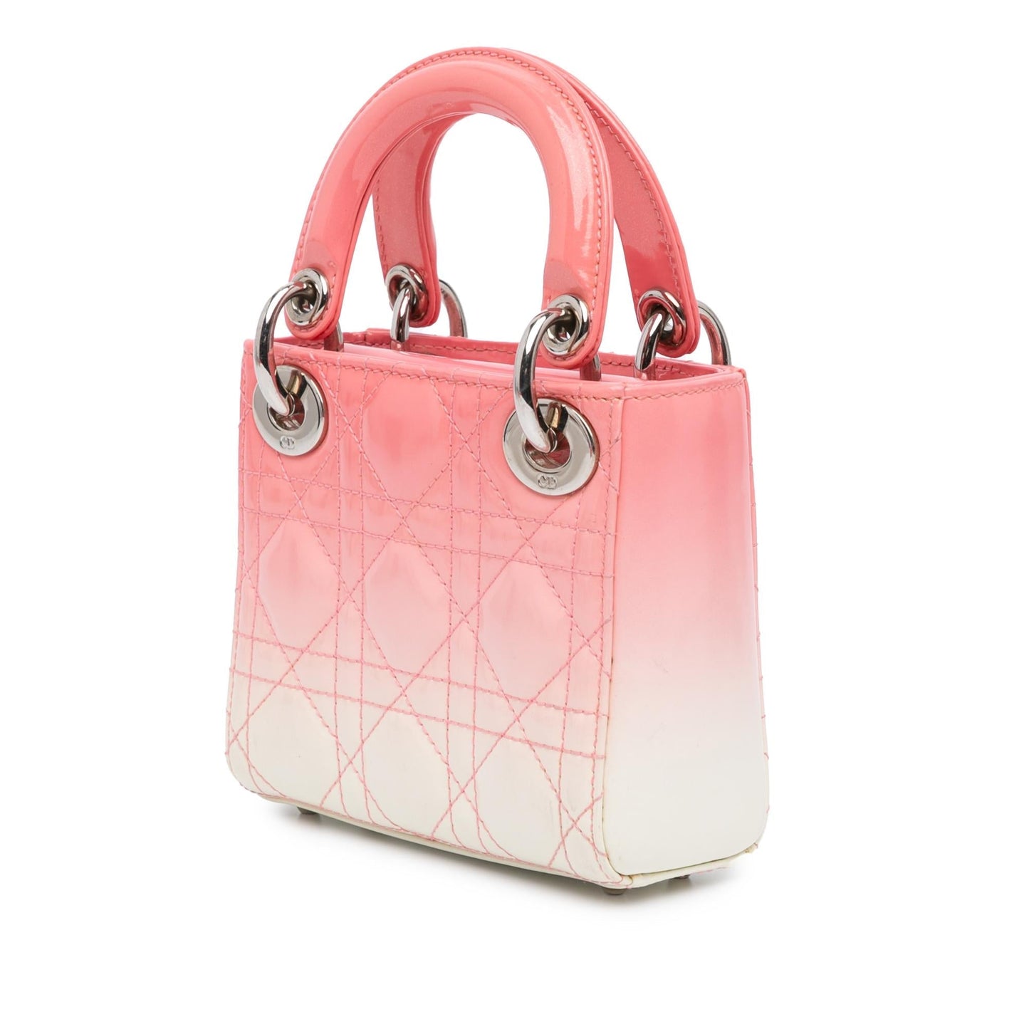 Dior Ombre Cannage Lady Satchel Bag Patent Micro