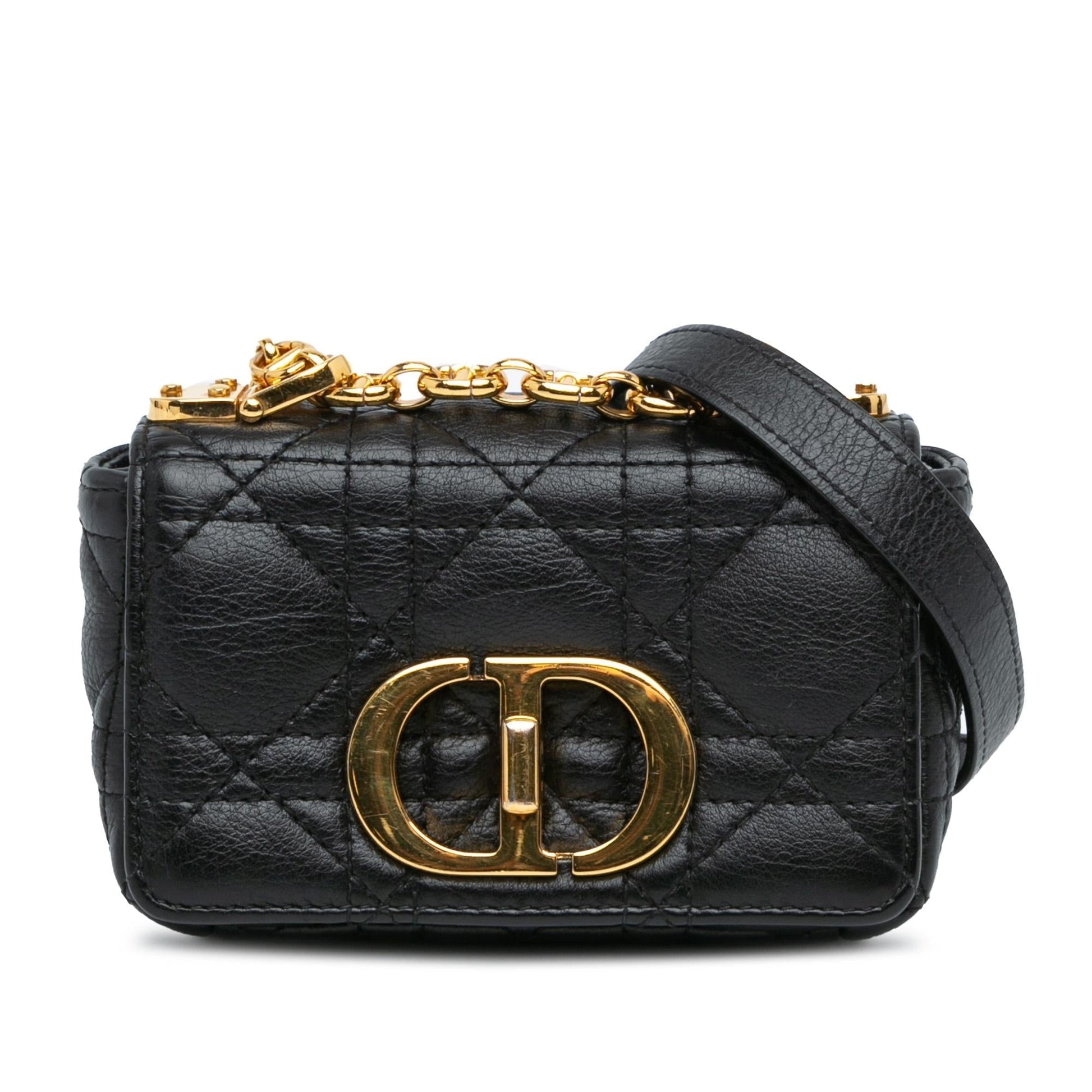 Dior Supple Calfskin Cannage Caro Bag Shg 5Y6Fe7 Micro Crossbody Bag