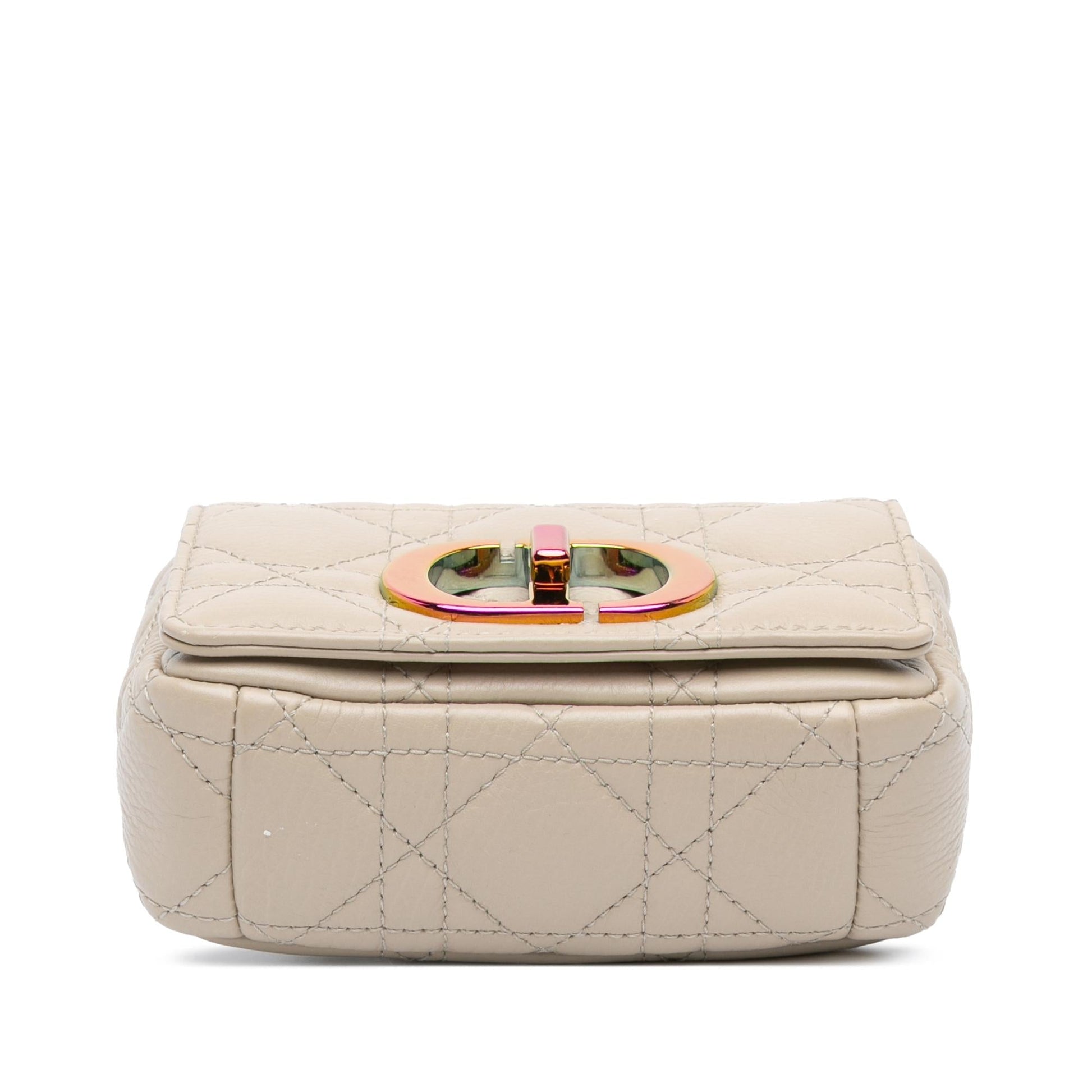 Dior Supple Calfskin Cannage Caro Bag Micro Crossbody Bag