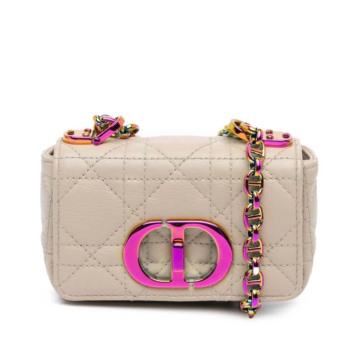 Dior Supple Calfskin Cannage Caro Bag Micro Crossbody Bag