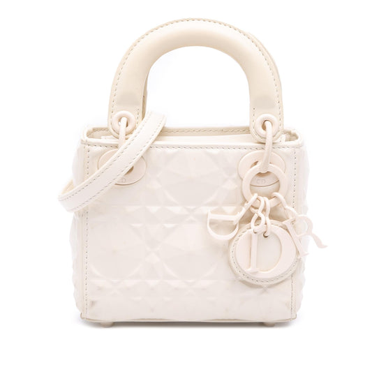 Dior Ultra Matte Calfskin Cannage Diamond Motif Lady Satchel Micro Satchel Bag