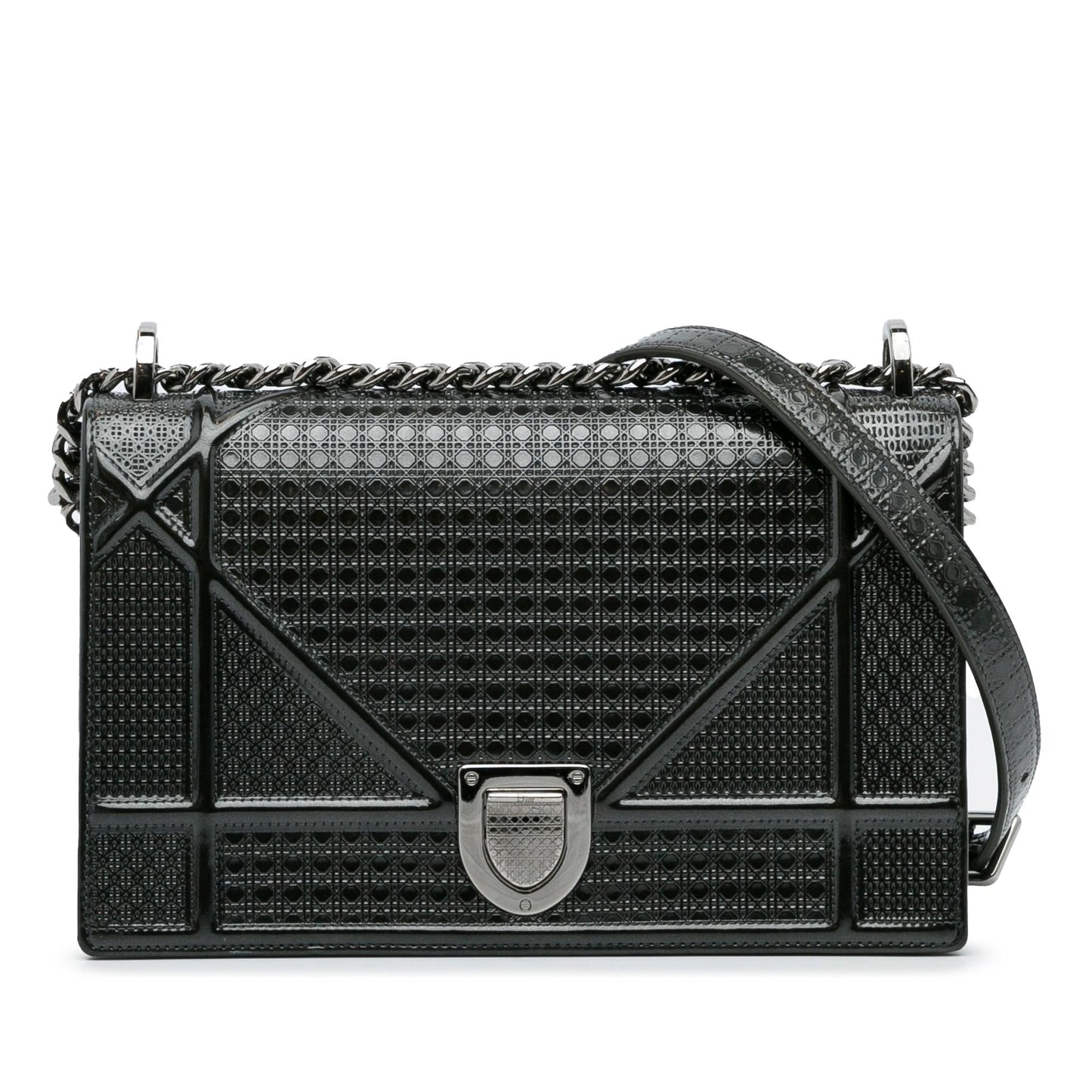 Dior Microcannage ama Crossbody Shg Ht2Mut Leather Patent Crossbody Bag