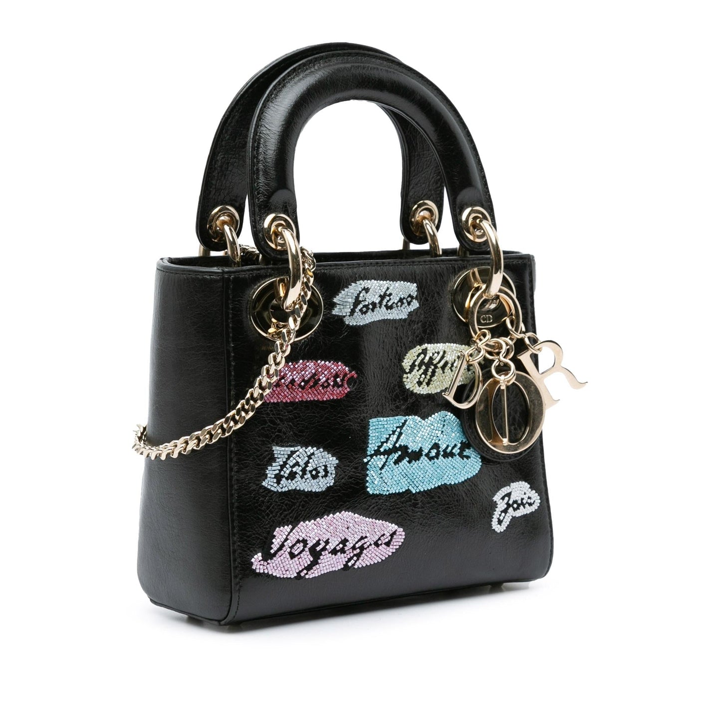Dior Beaded Calfskin Lady Shg Ylmad1 Satchel Bag Mini