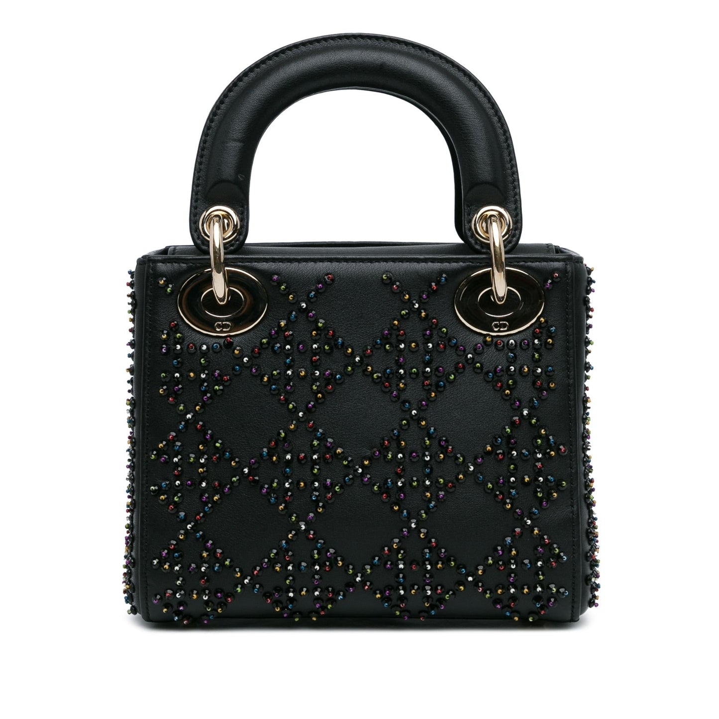 Dior Beaded Cannage Lady Shg T5Wyhy Satchel Bag Lambskin Mini