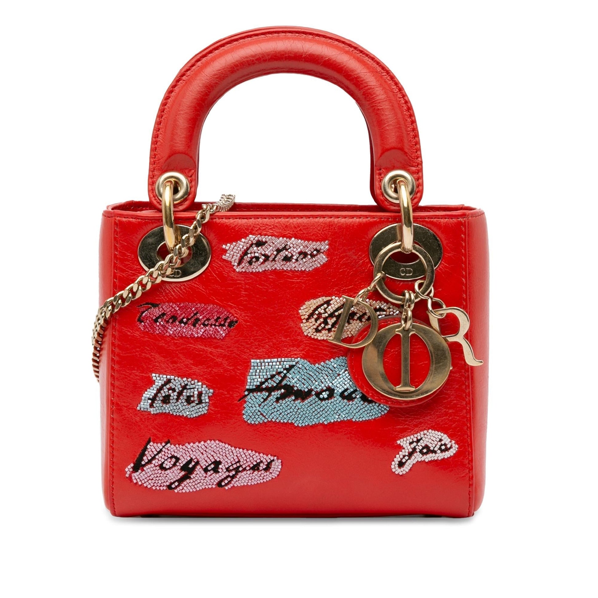 Dior Calfskin Sequin Embellished Lady Shg Jwi5Rt Satchel Bag Mini